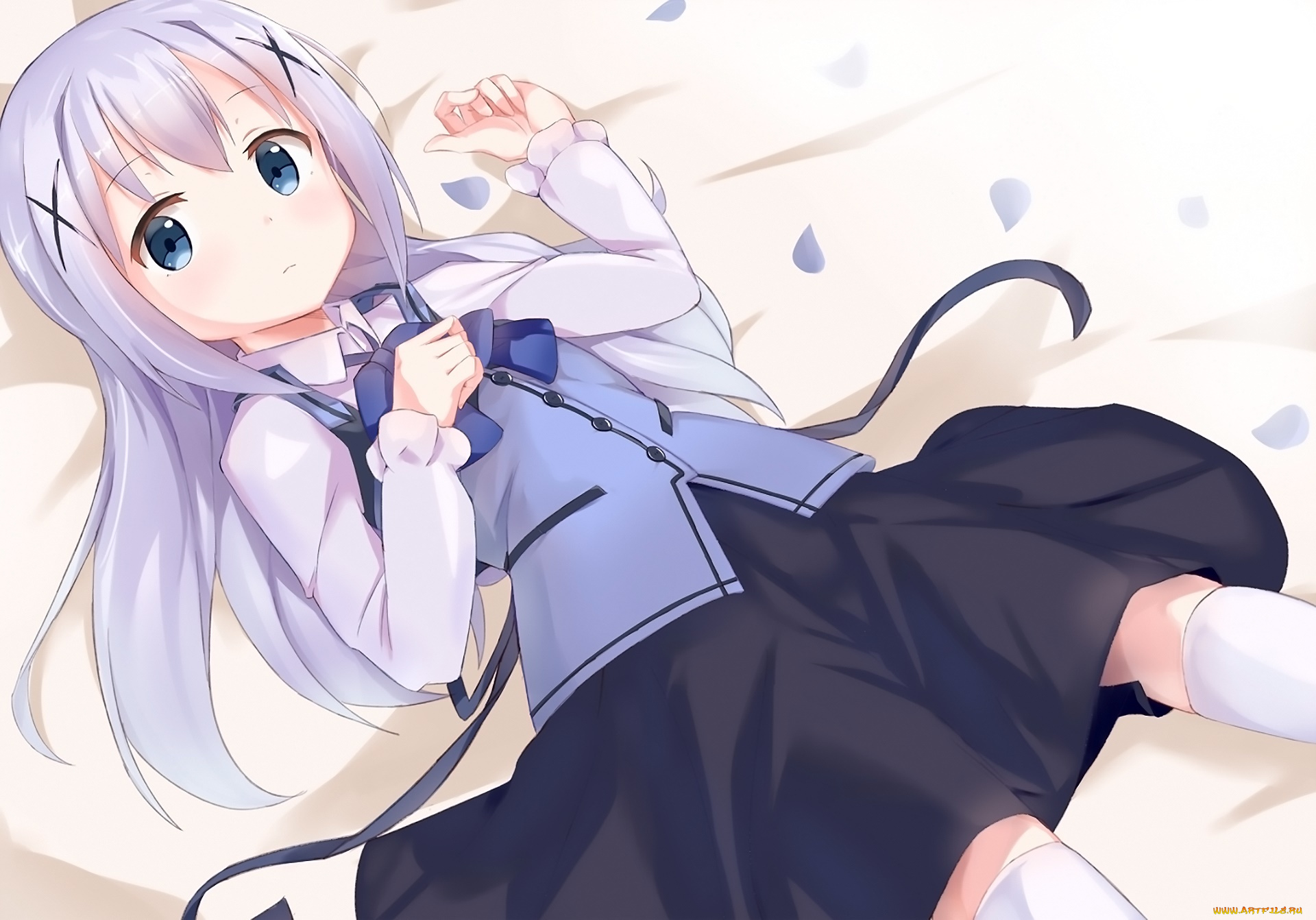 аниме, gochuumon, wa, usagi, desu, ka, девушка, фон, взгляд