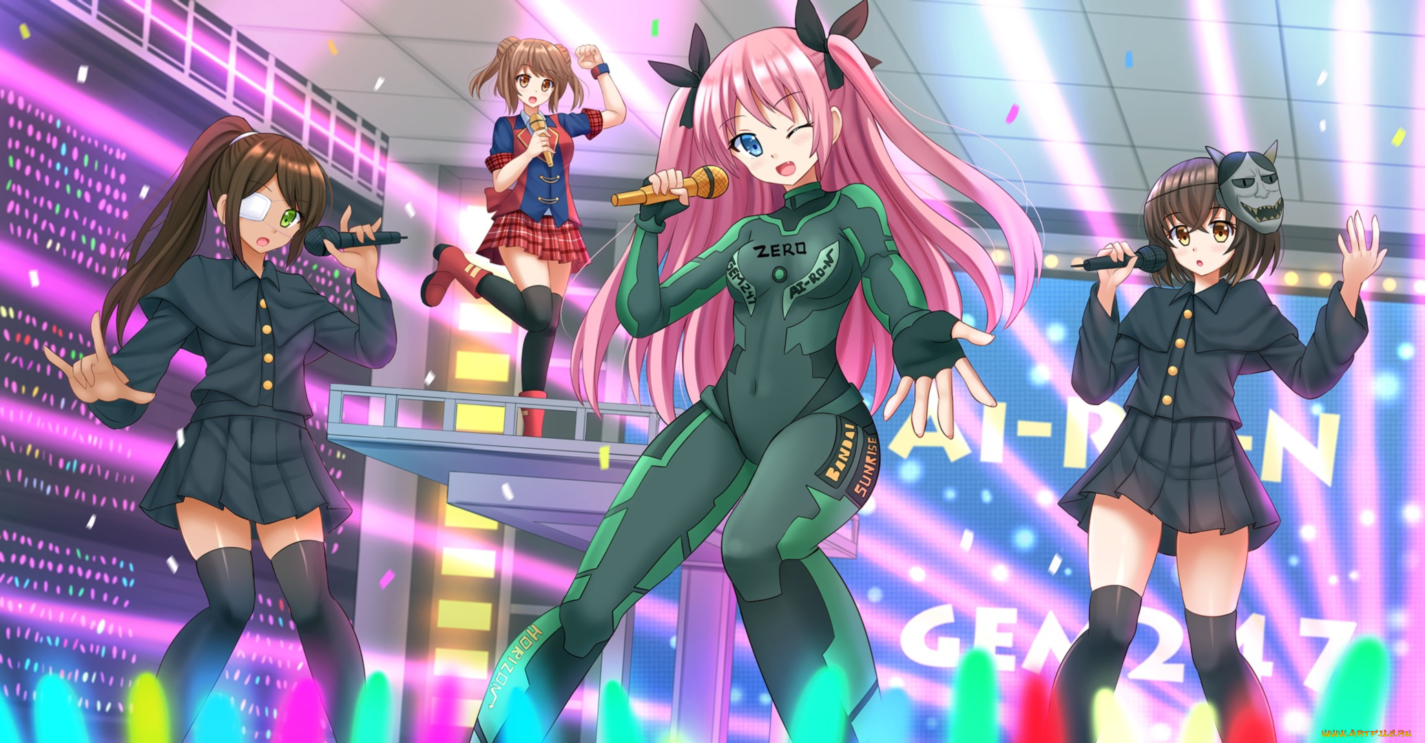 аниме, музыка, девушки