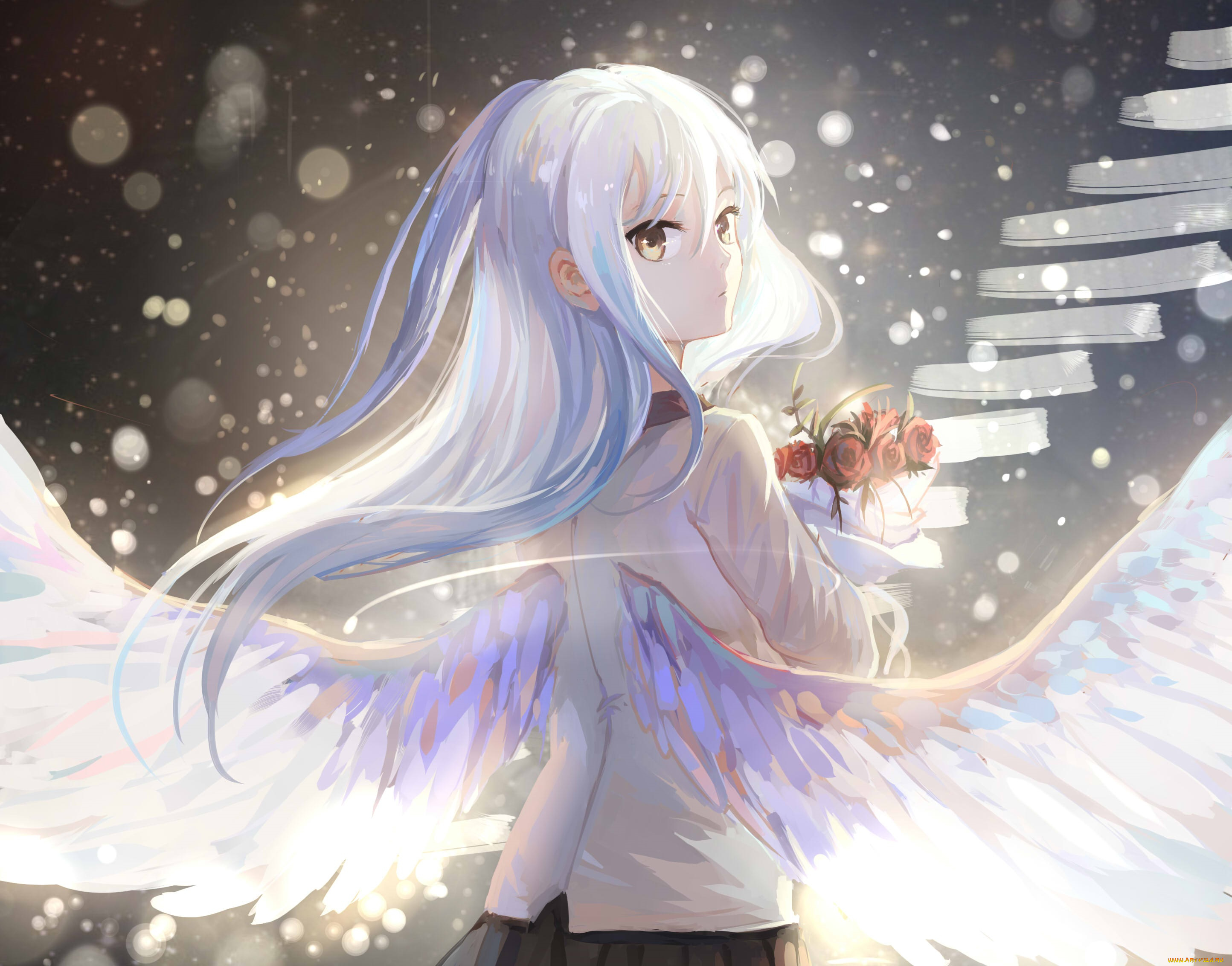 аниме, angel, beats, angel, beats