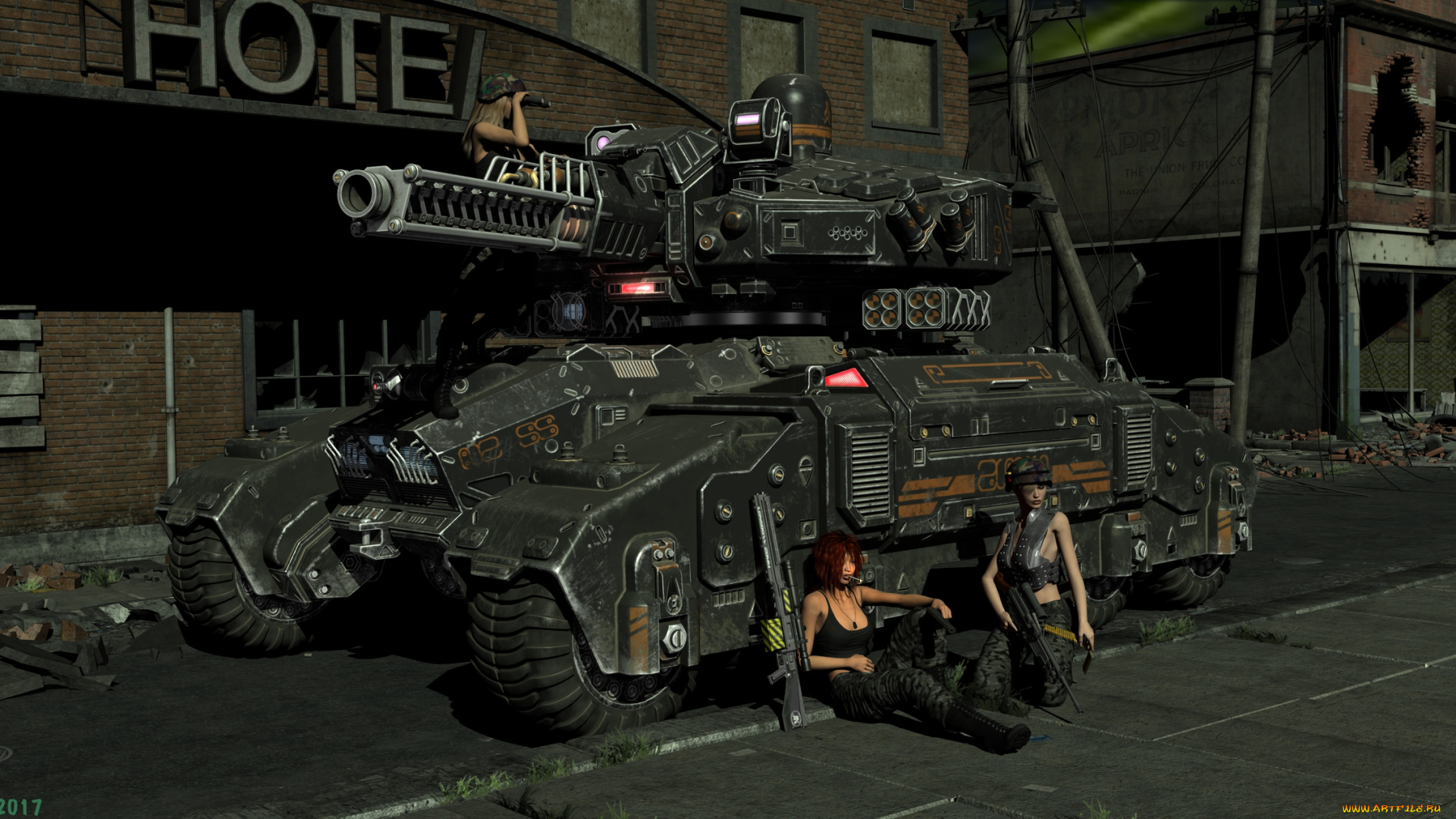 3д, графика, фантазия, , fantasy, девушки, фон, взгляд