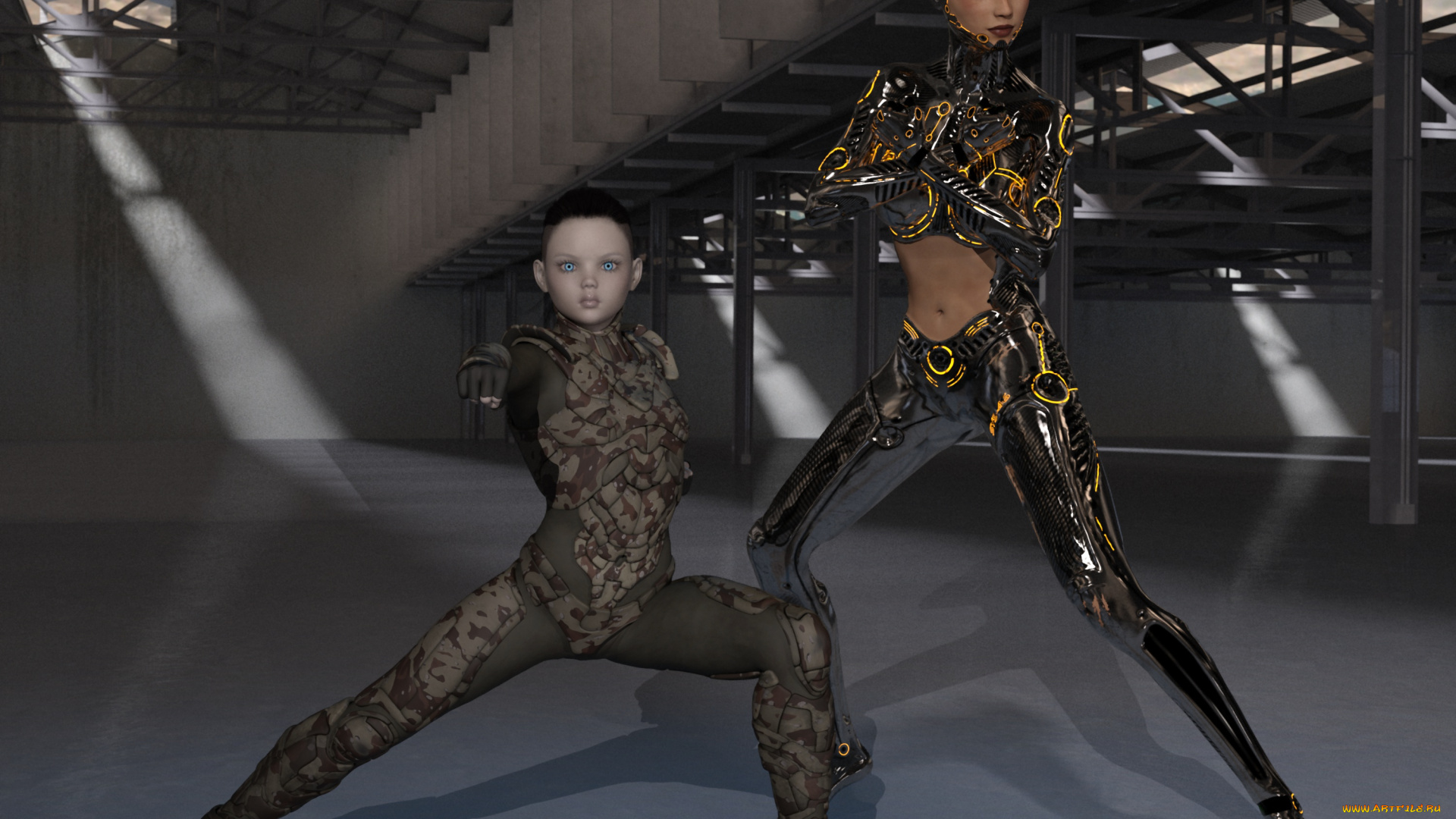 3д, графика, фантазия, , fantasy, фон, взгляд, девушки