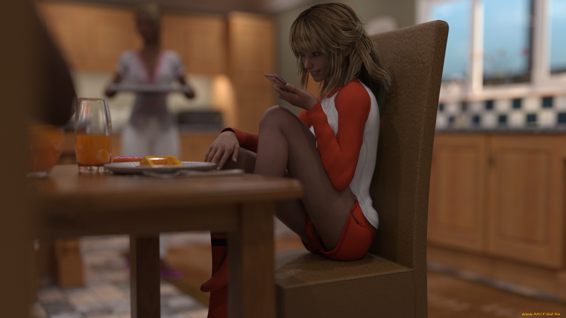 3д, графика, люди, , people, фон, взгляд, девушка