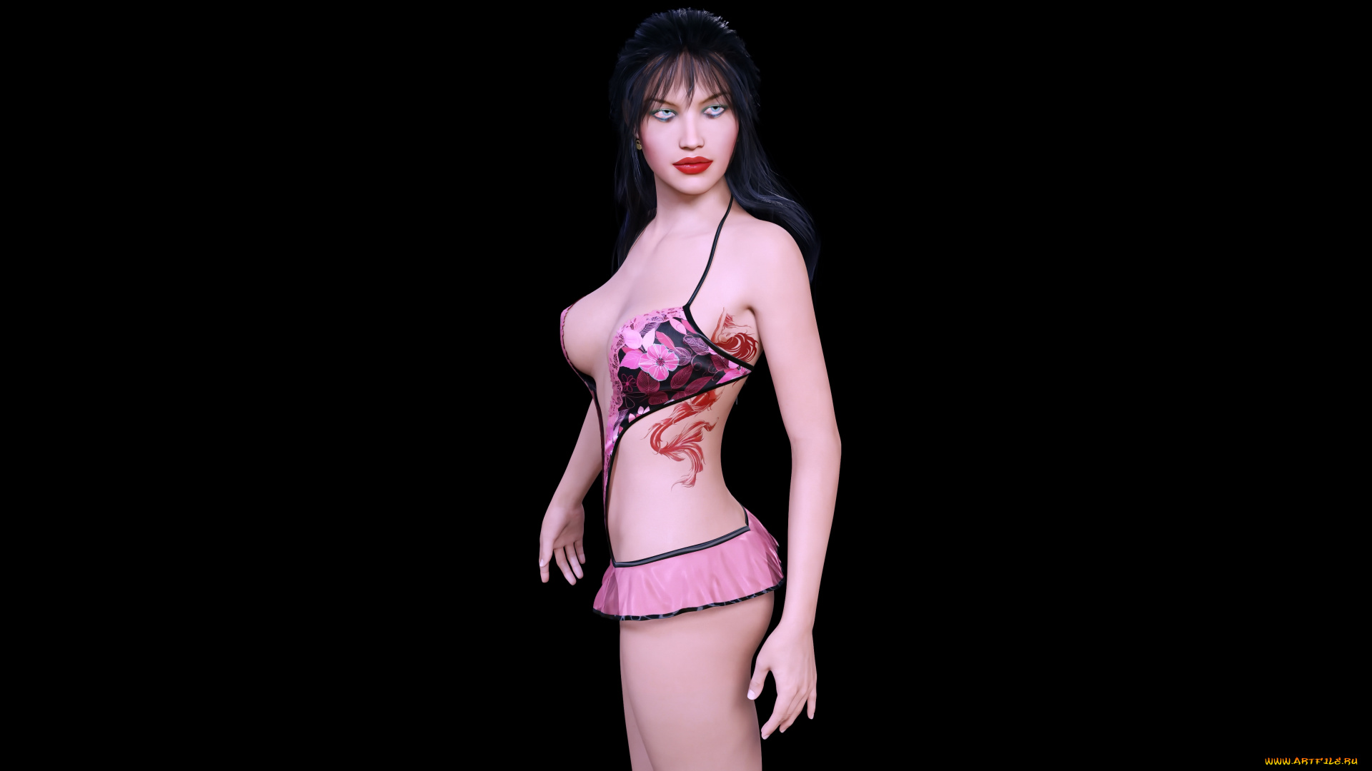 3д, графика, люди, , people, фон, взгляд, девушка