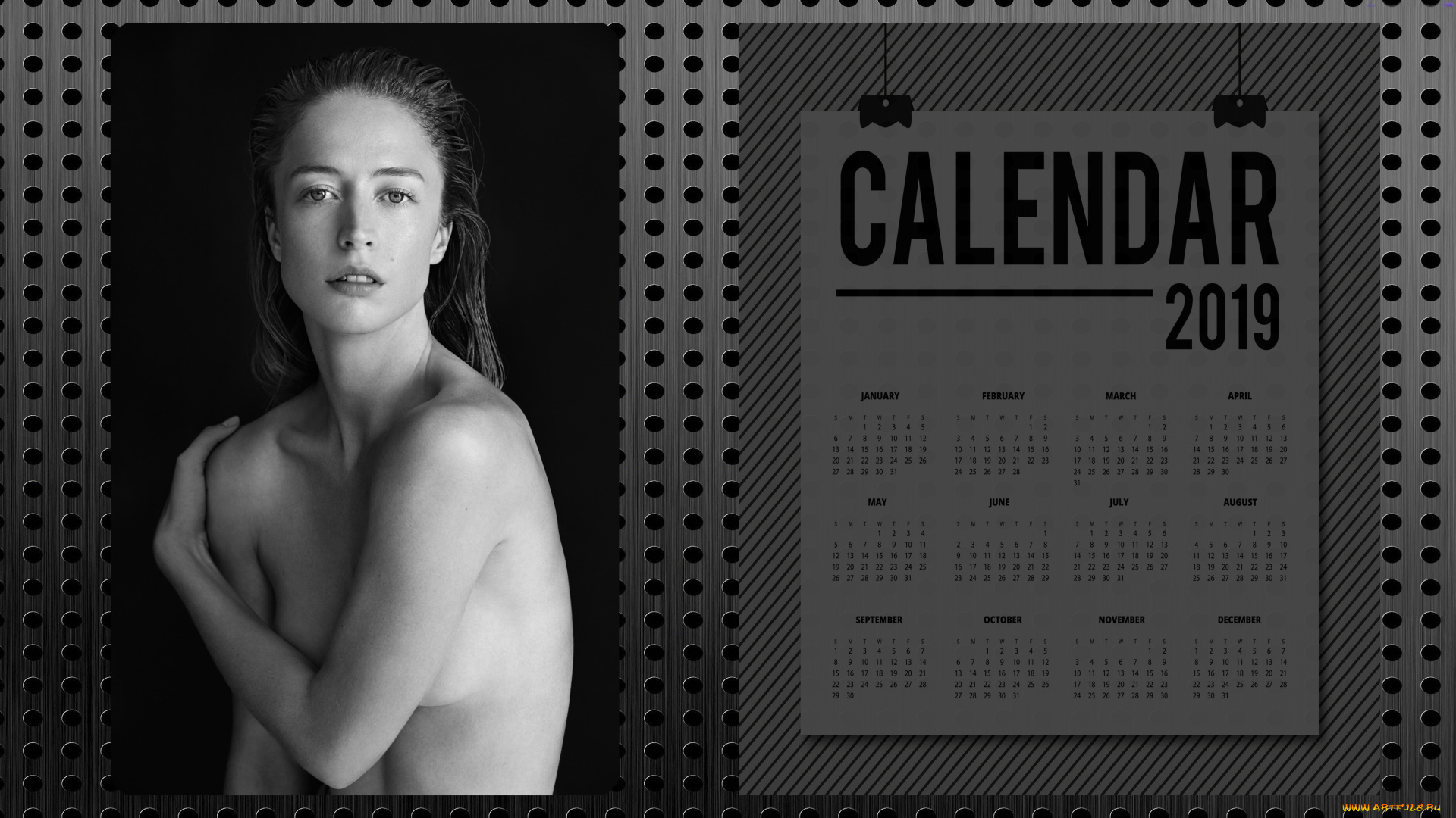 календари, девушки, взгляд, женщина
