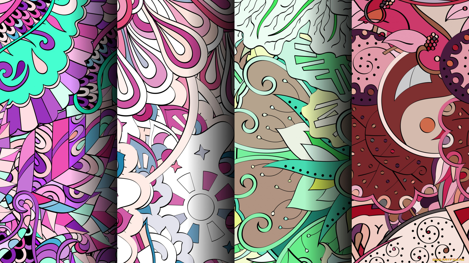 векторная, графика, -графика, , graphics, текстура, узор, геометрия, фон, цветы, орнамент