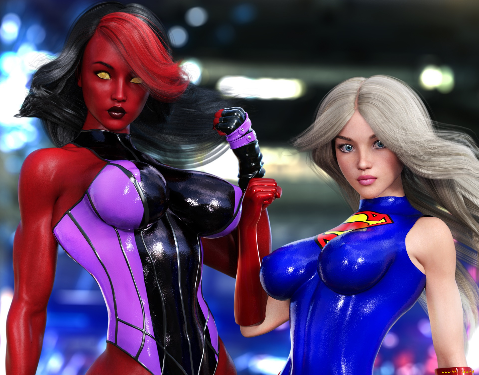 3д, графика, фантазия, , fantasy, фон, взгляд, девушки