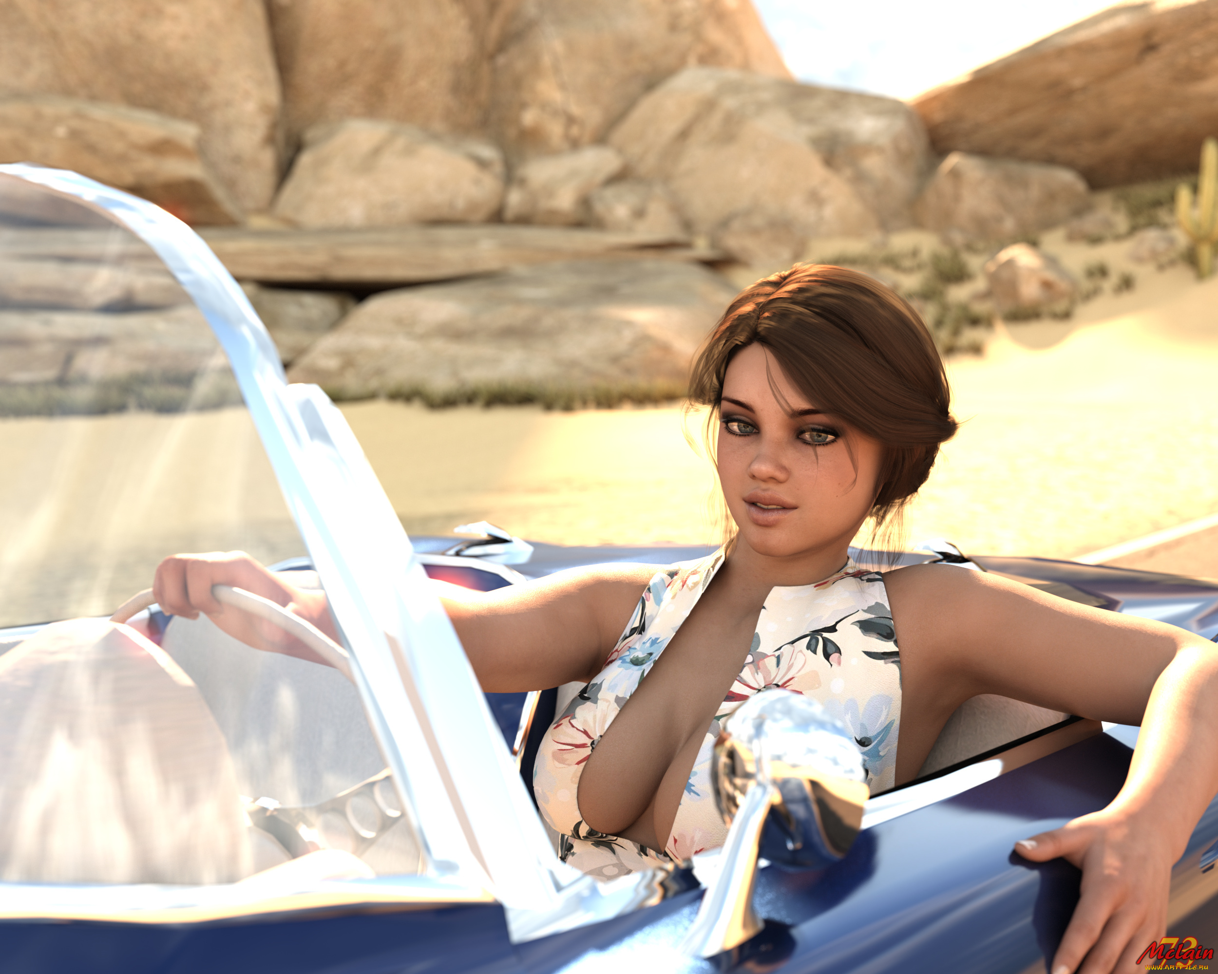 3д, графика, люди-авто, мото, , people-, car, , , moto, девушка, фон, взгляд