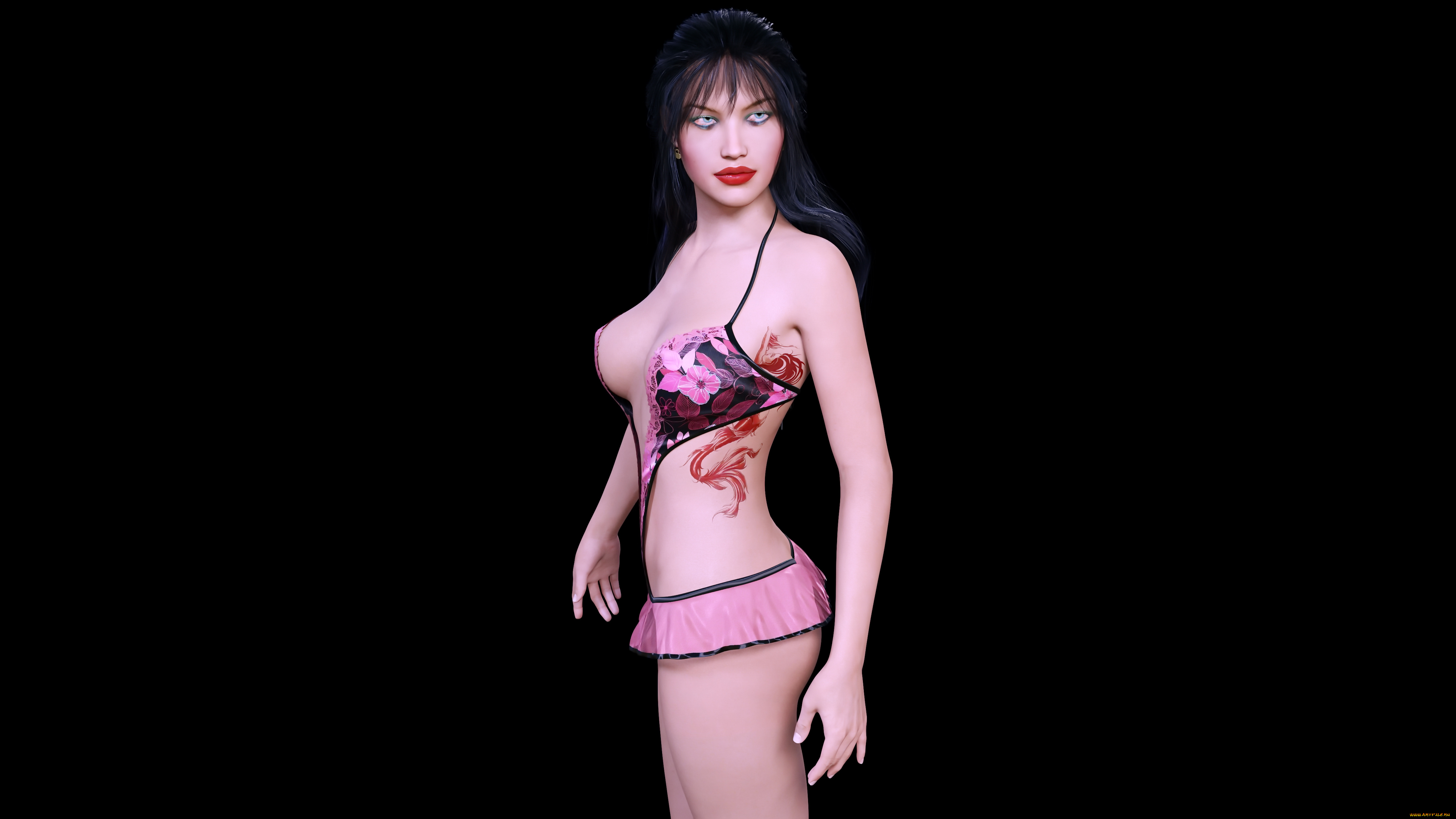 3д, графика, люди, , people, фон, взгляд, девушка