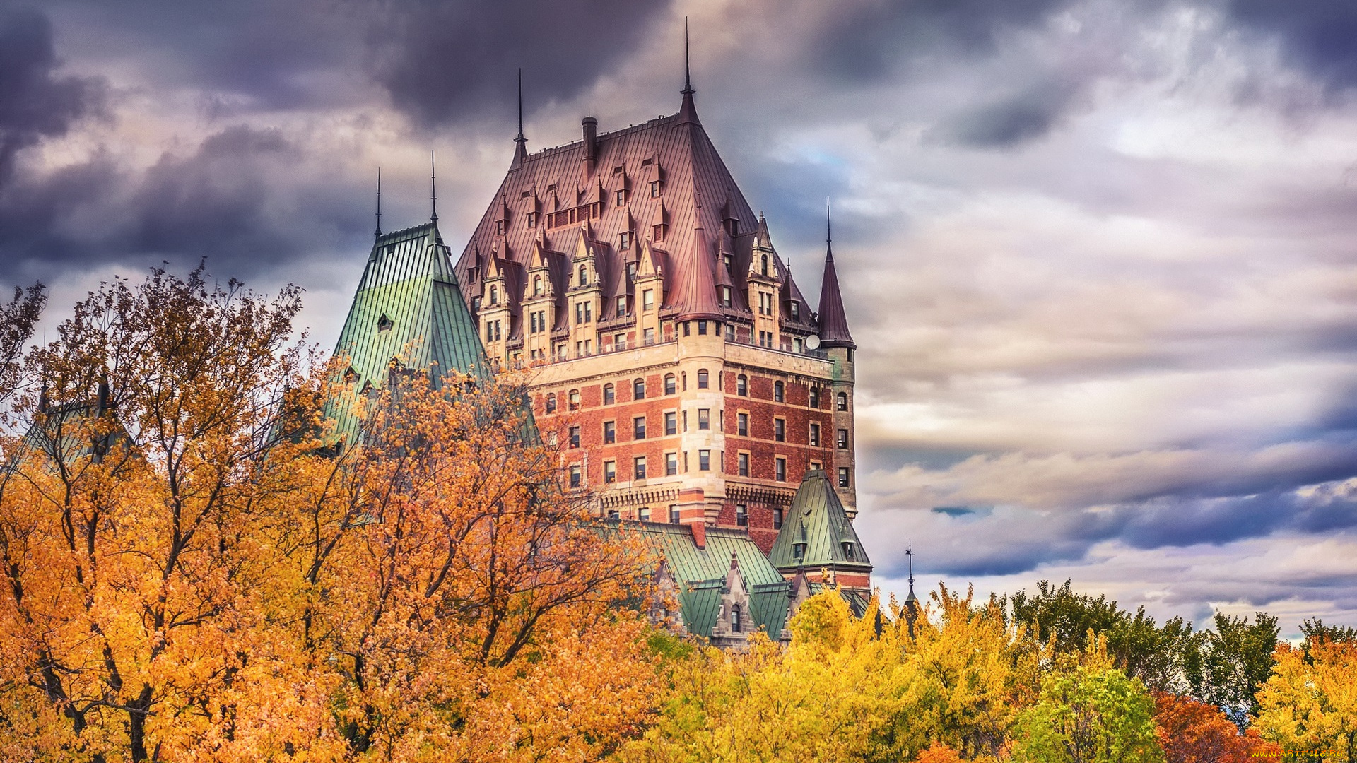 chateau, frontenac, города, квебек, , канада, chateau, frontenac