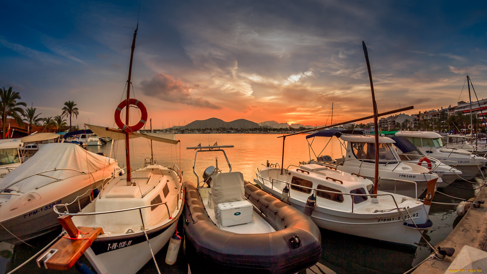 корабли, яхты, причал