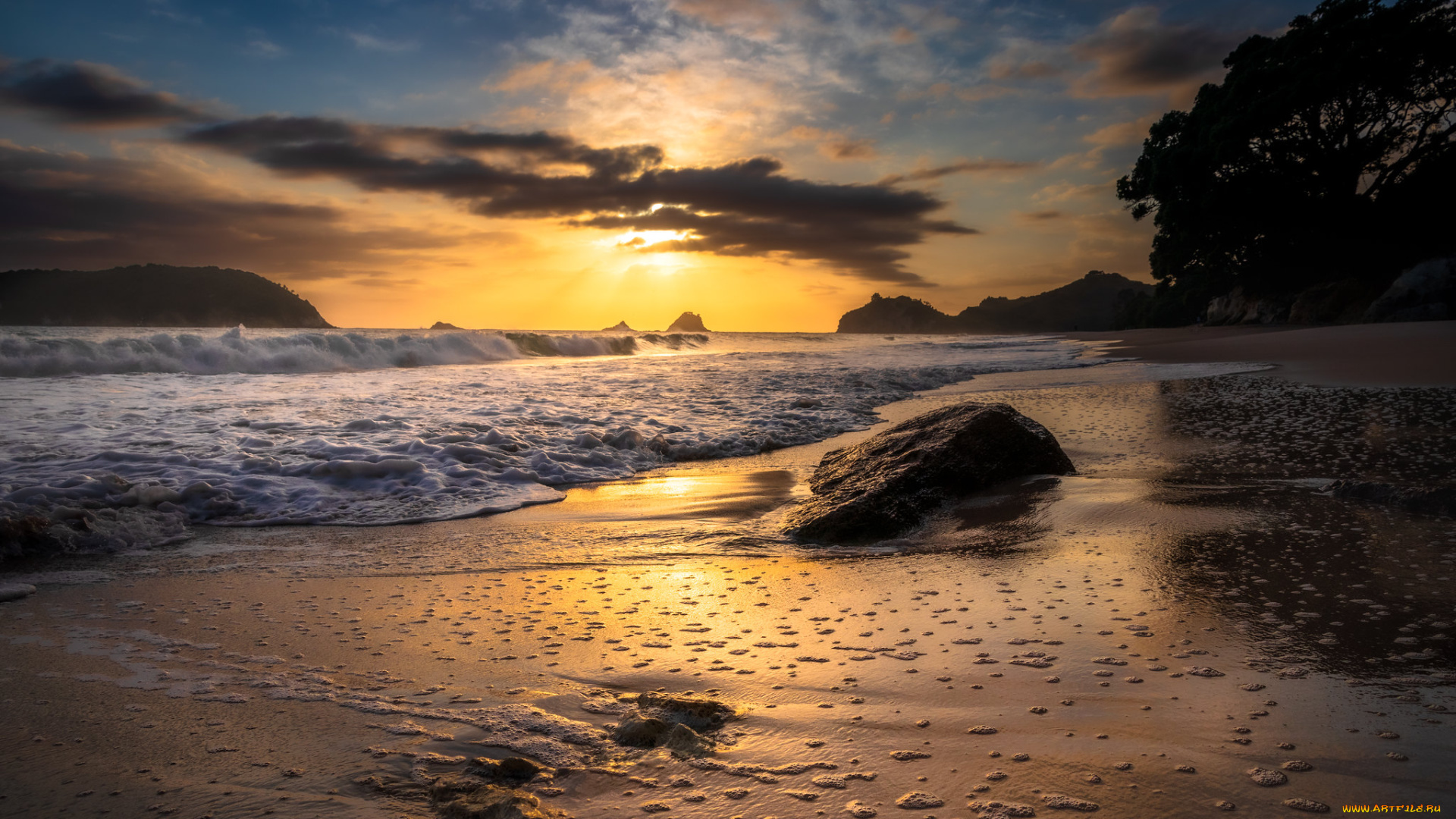 природа, побережье, простор