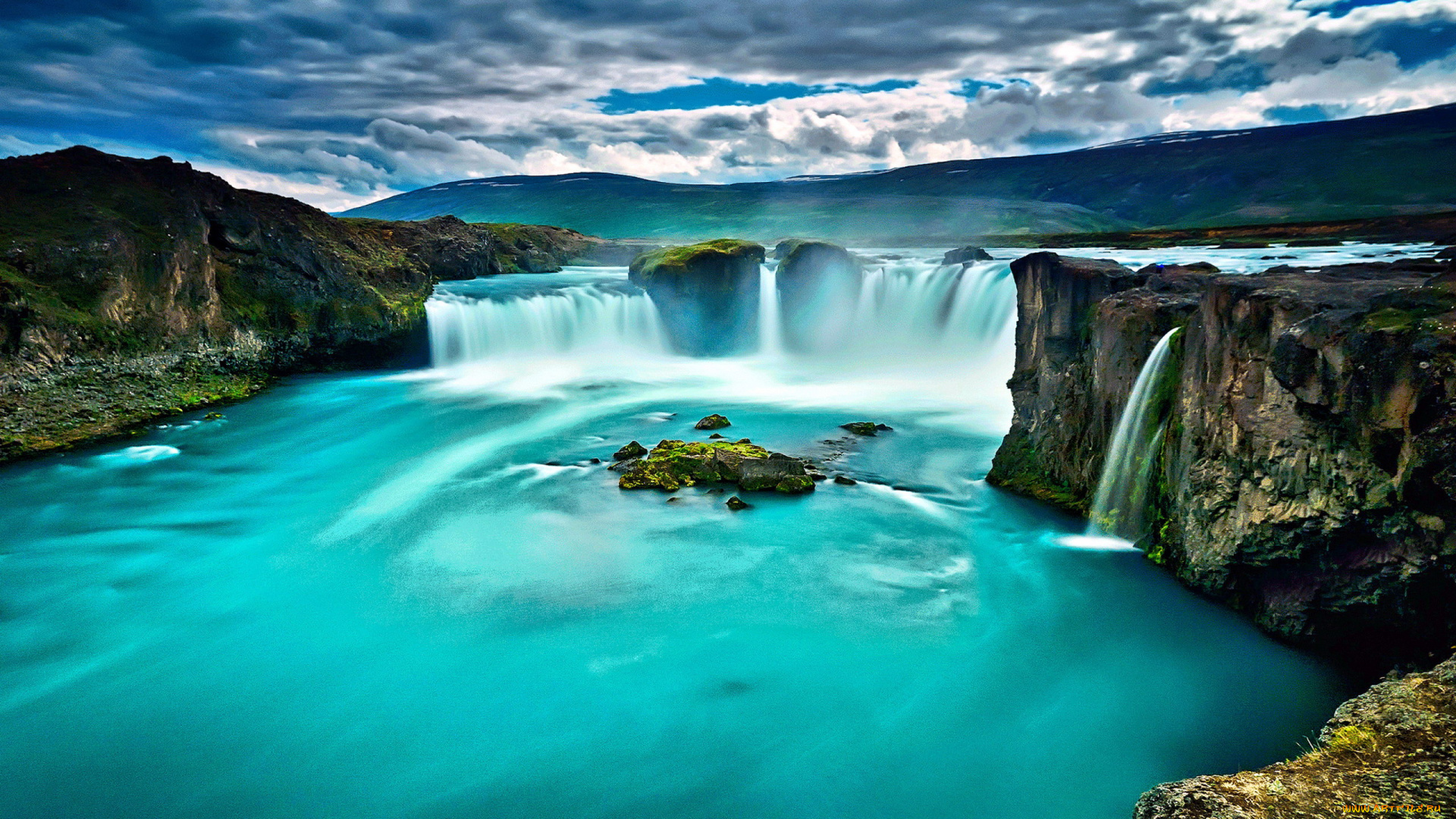 природа, водопады, водопад, вода, поток