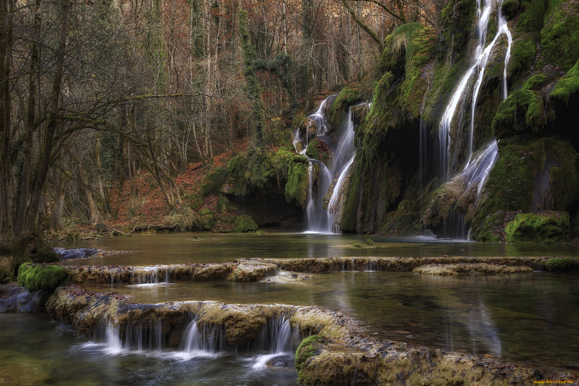 природа, водопады, простор