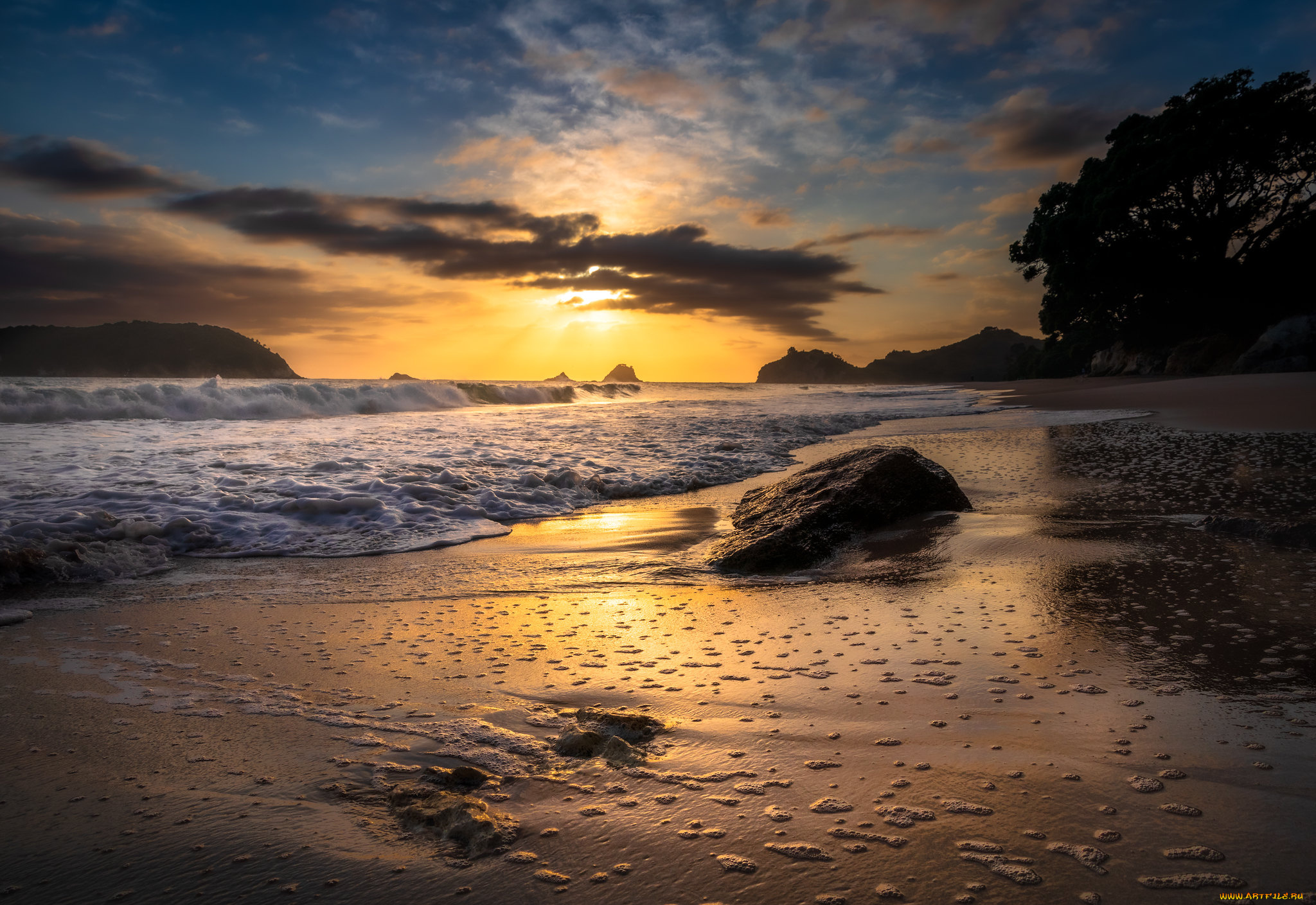 природа, побережье, простор