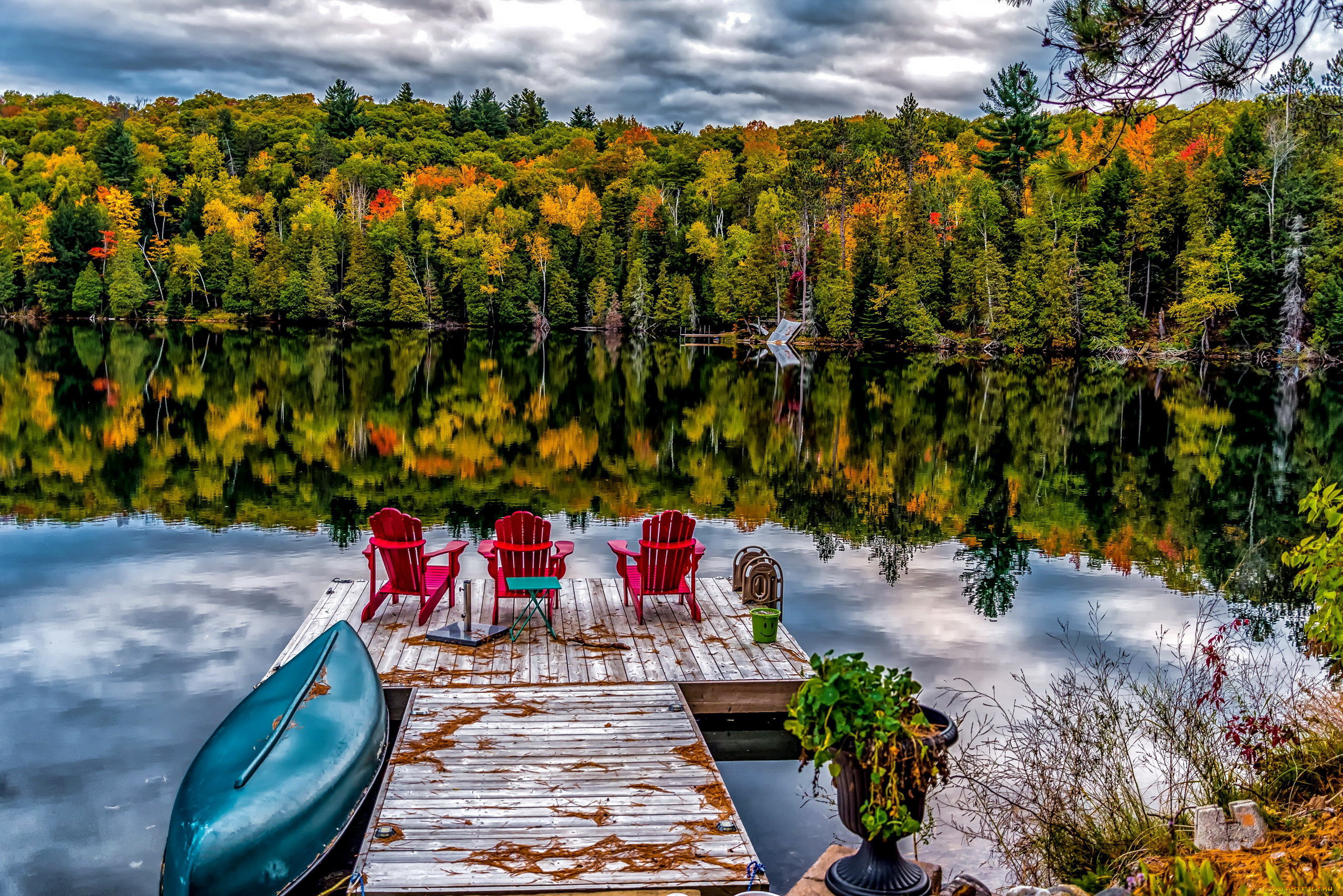 корабли, лодки, , шлюпки, озеро, лодка, осень