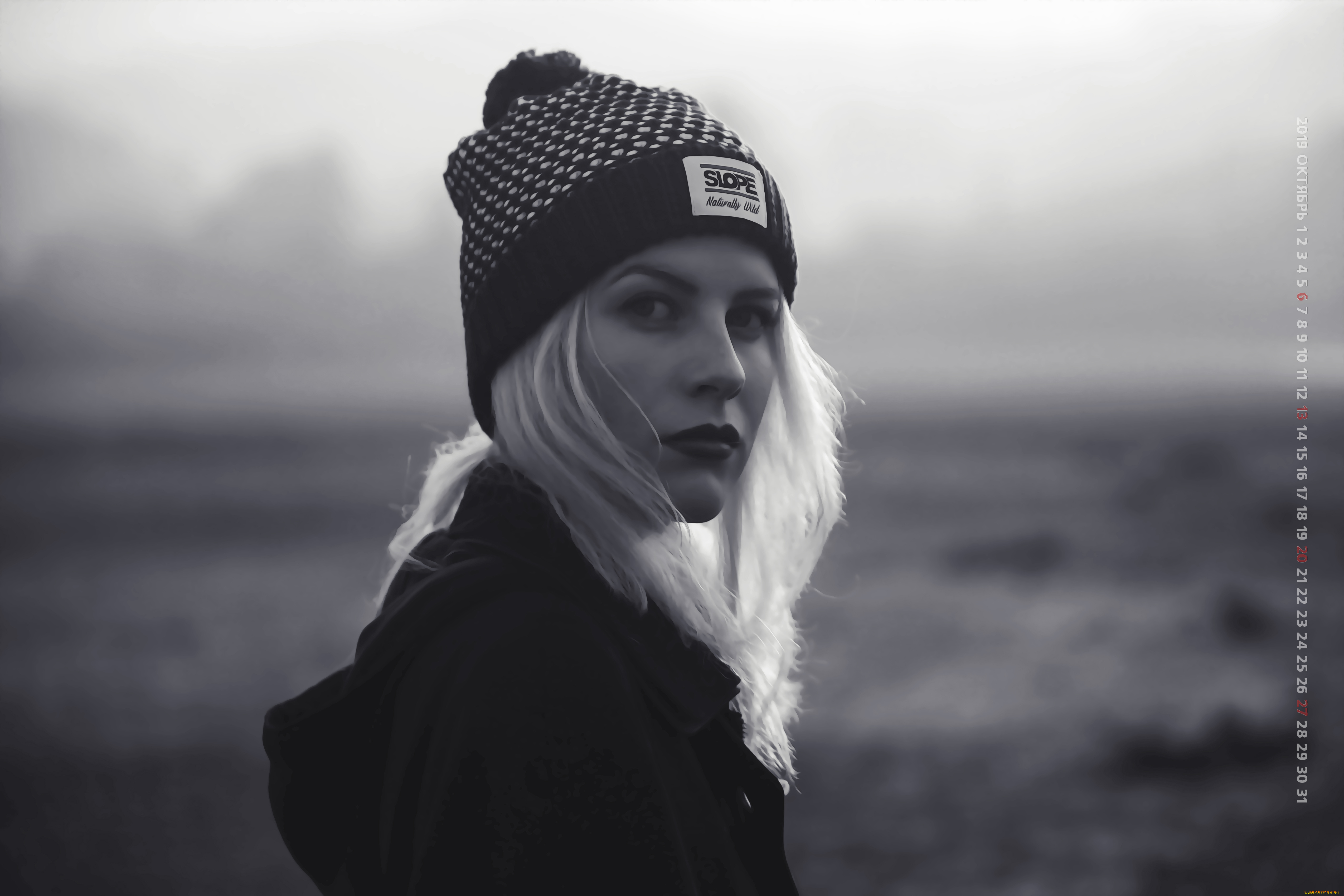 календари, компьютерный, дизайн, 2019, шапка, взгляд, девушка, женщина, профиль, calendar