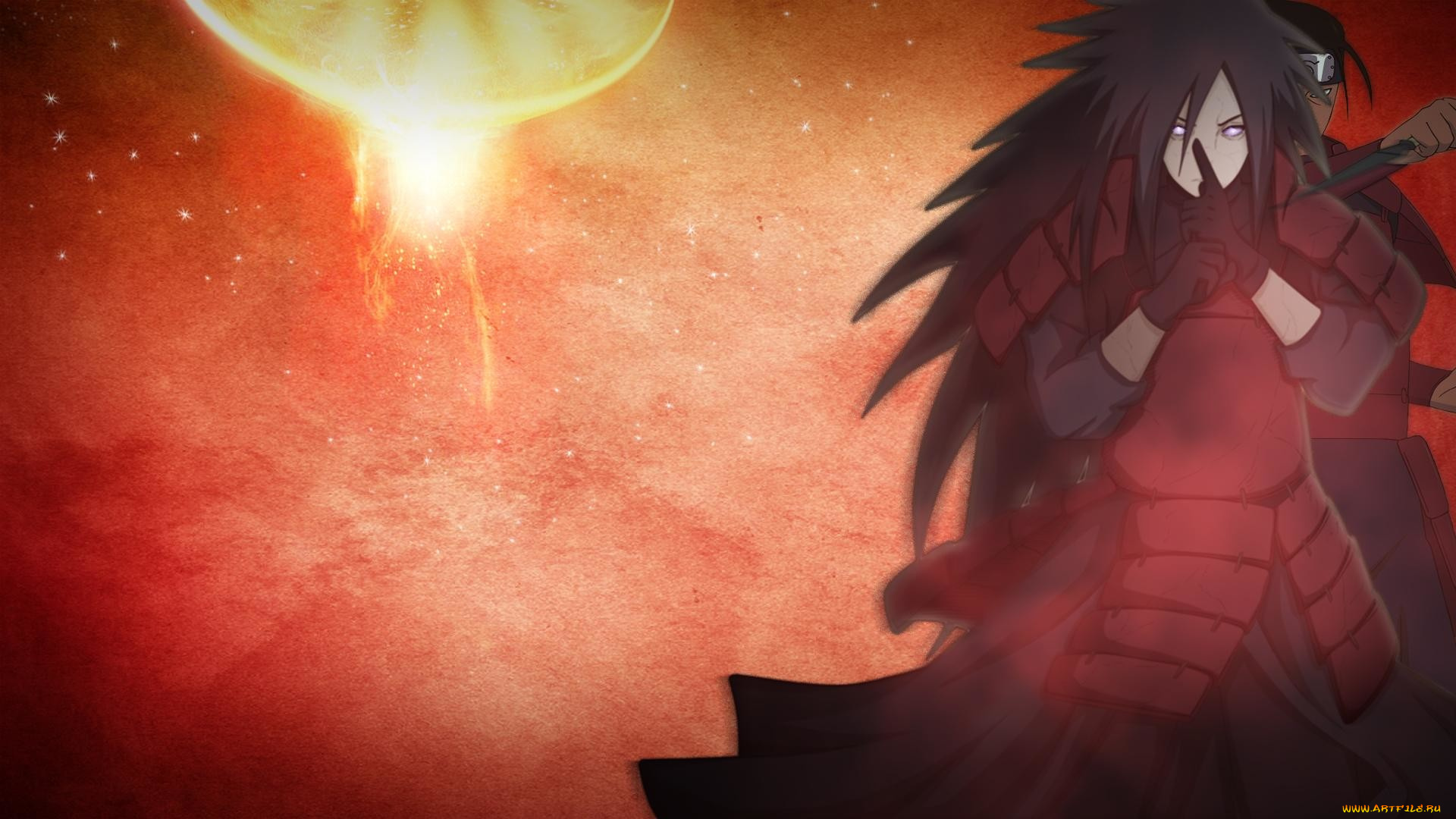 аниме, naruto, учиха, мадара, доспехи