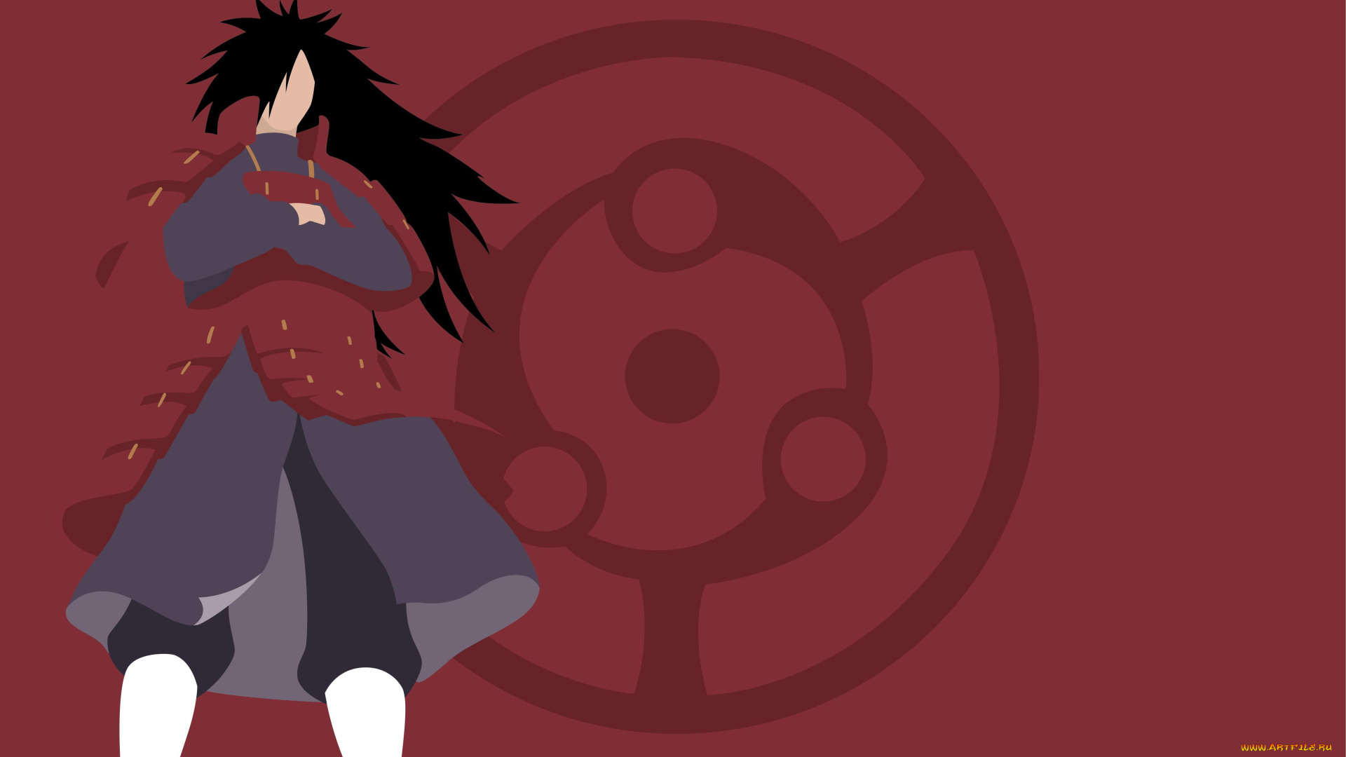 аниме, naruto, учиха, мадара, доспехи, шаринган