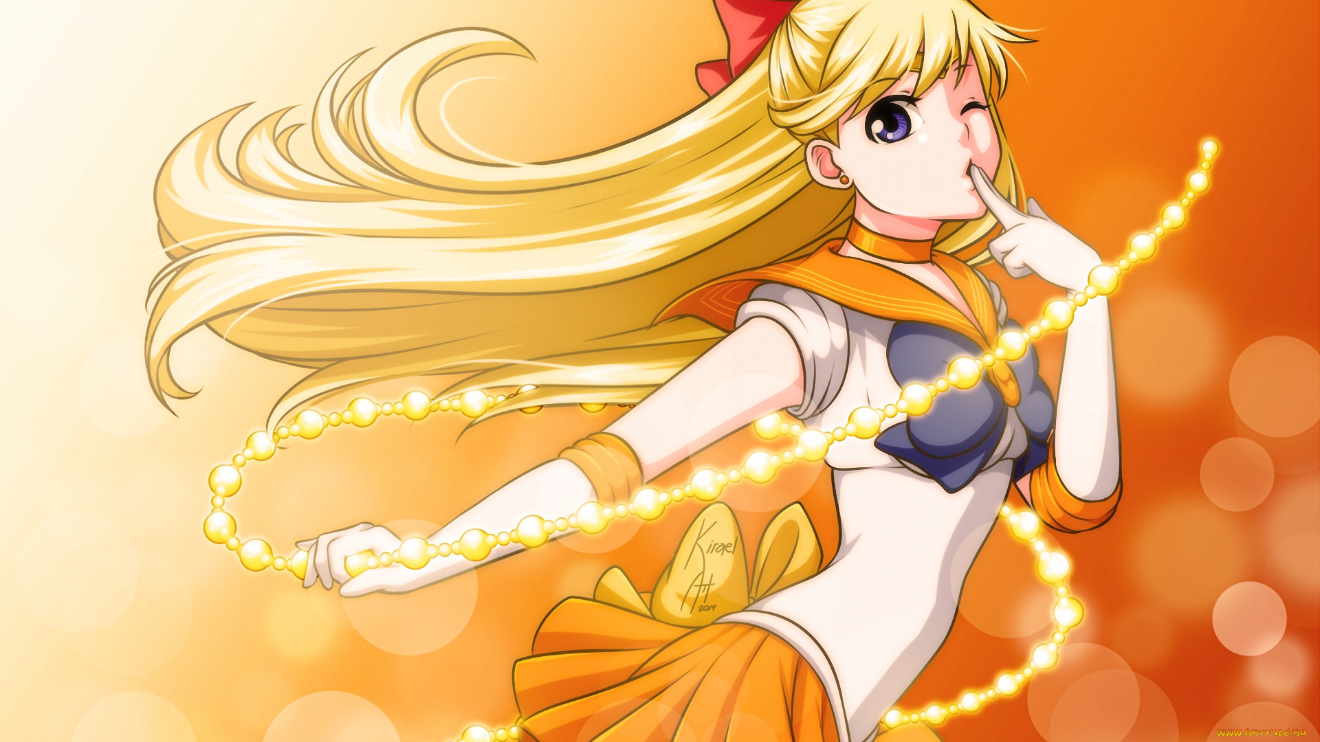 аниме, sailor, moon, свет, воин, девушка, венера, venus