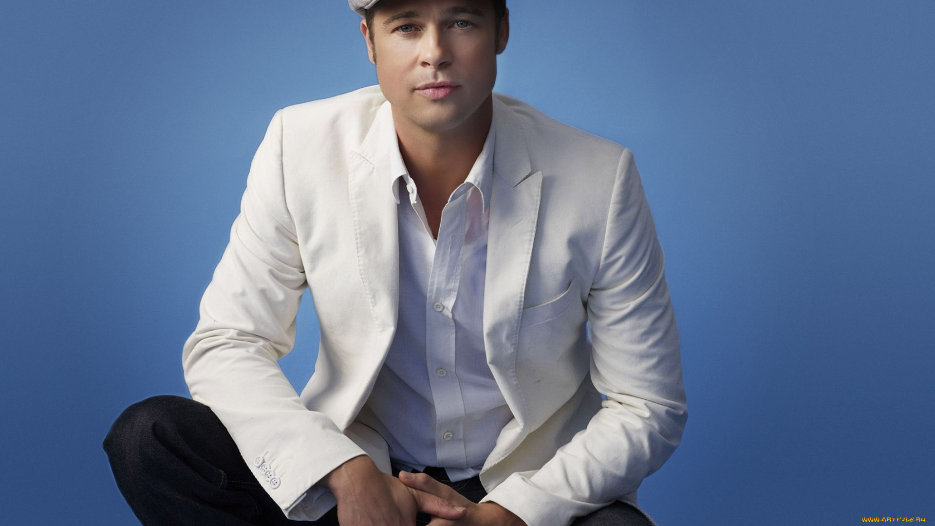 мужчины, brad, pitt, актер, кепка, костюм