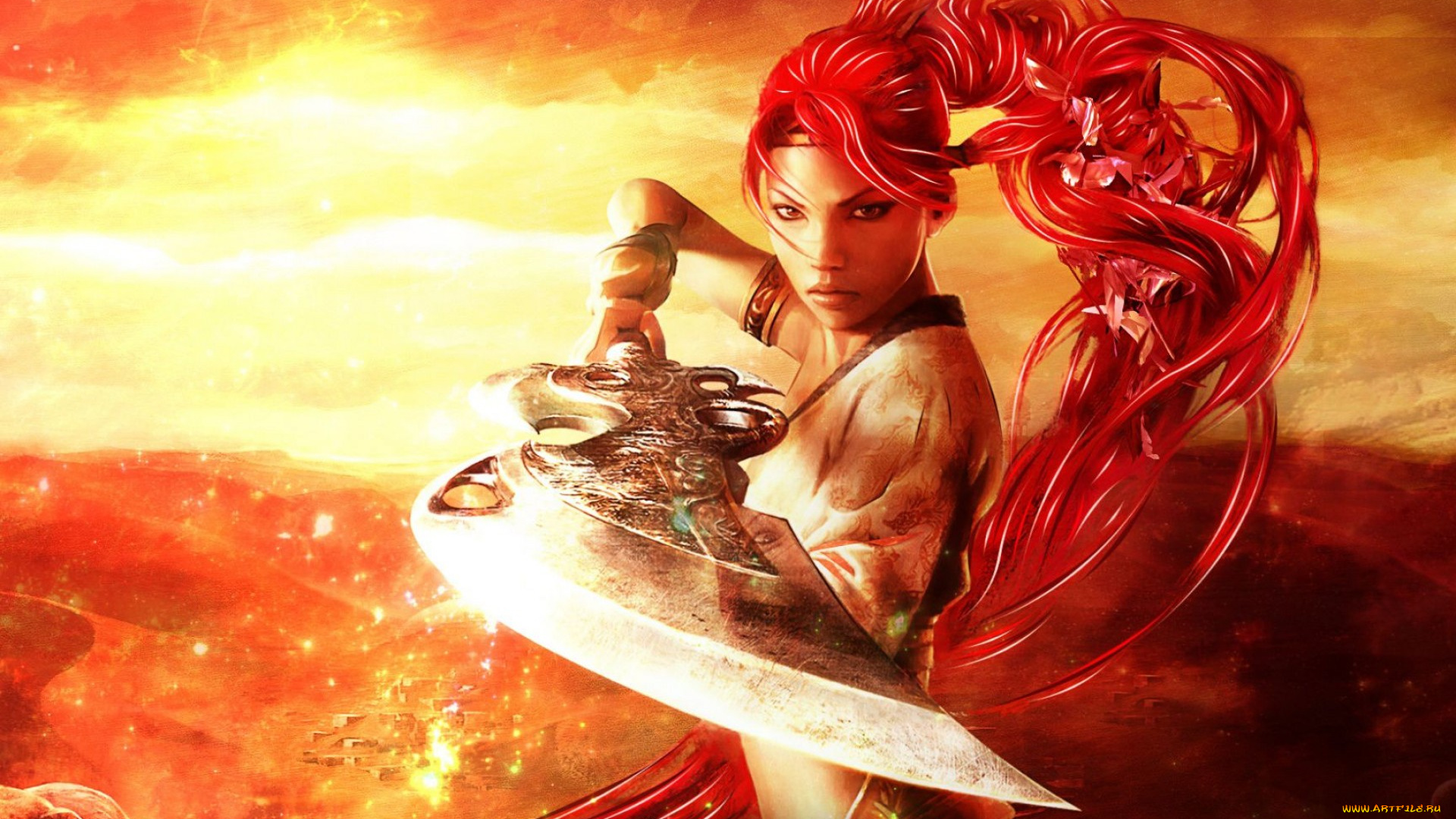 видео, игры, heavenly, sword, нарико, девушка, оружие