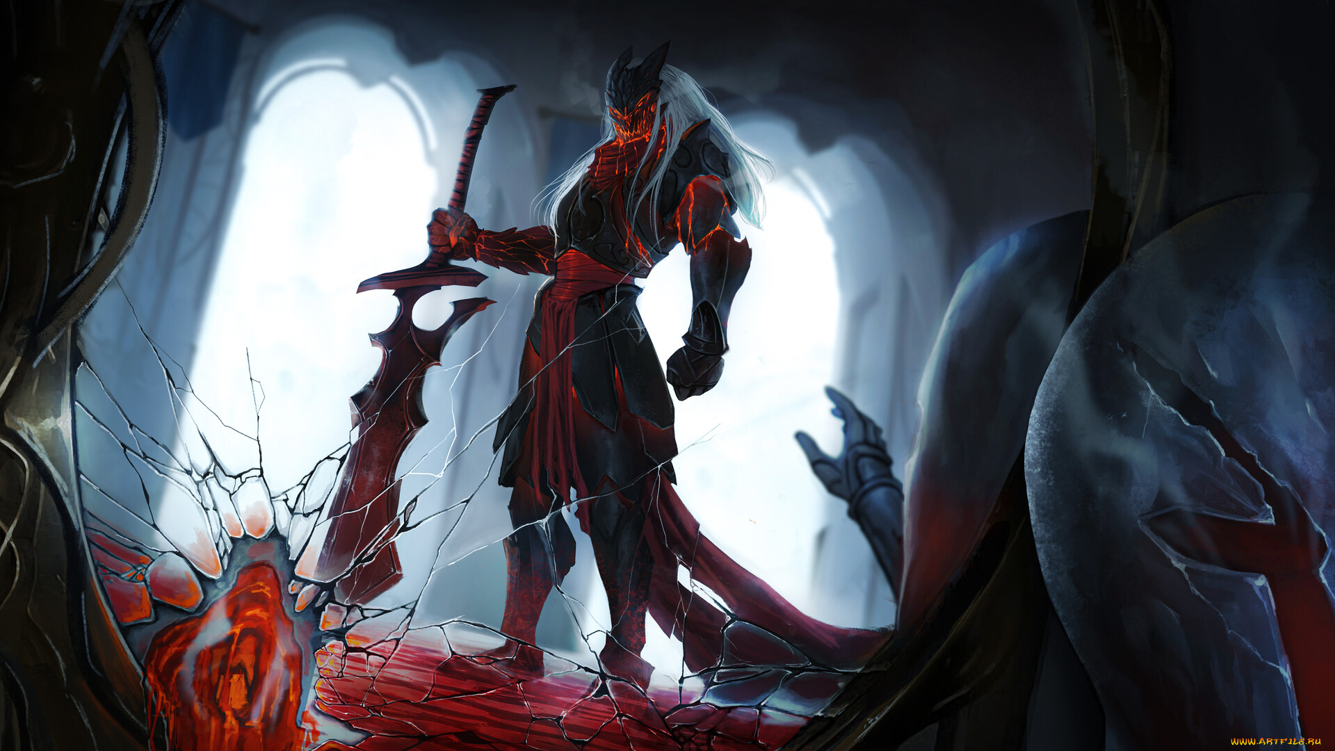 фэнтези, демоны, рыцарь