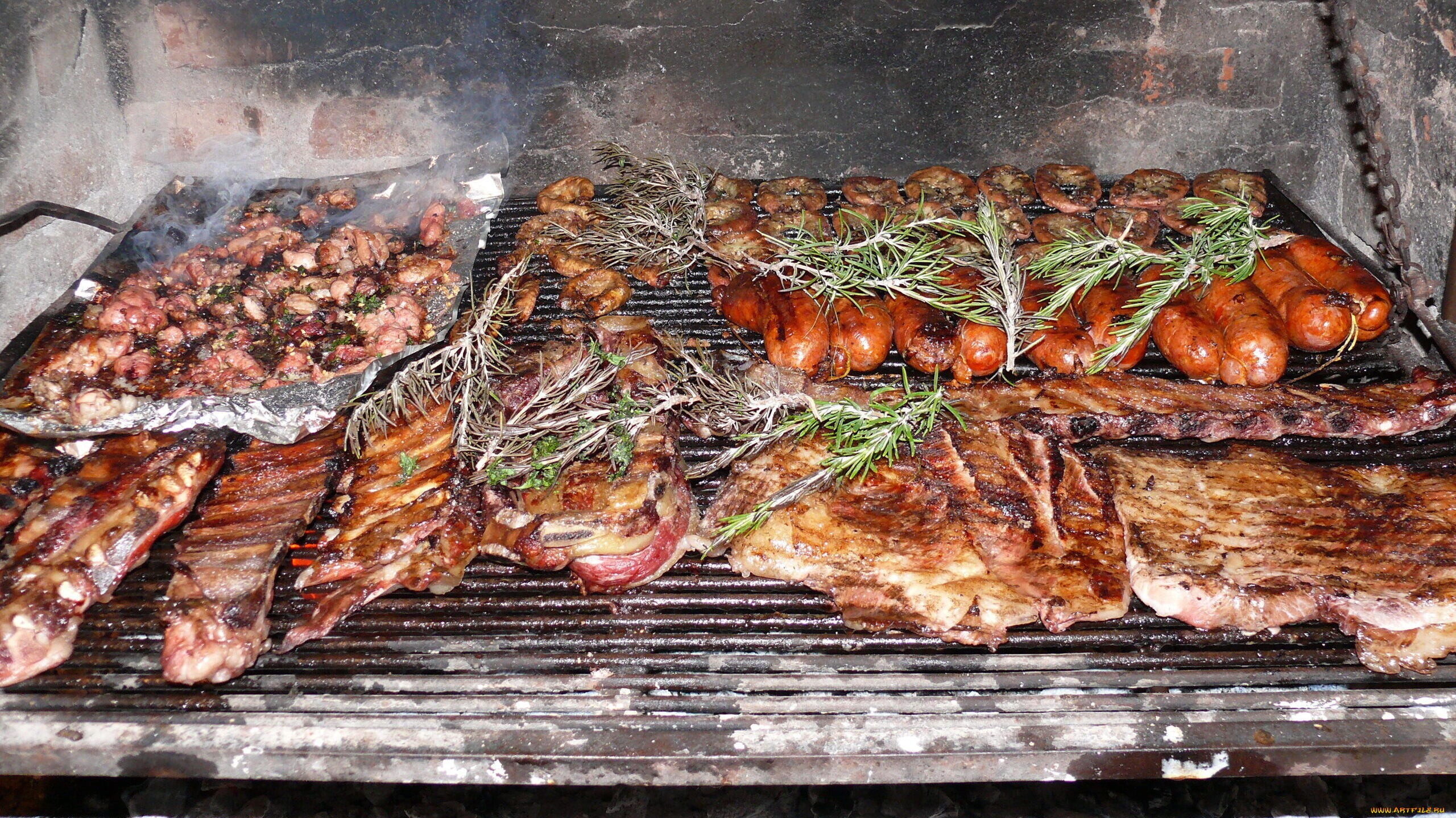 еда, шашлык, , барбекю, мясо, ребрышки, барбекю, колбаски