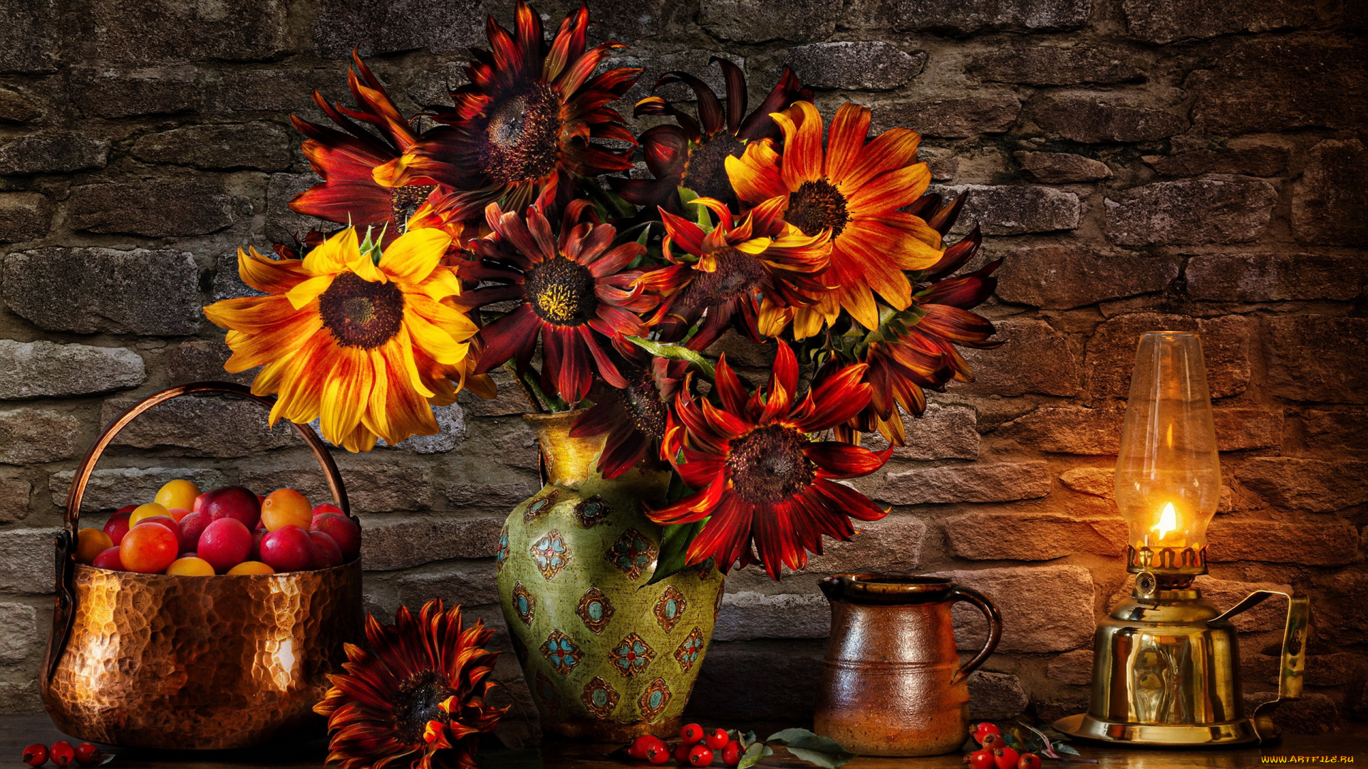 еда, персики, , сливы, , абрикосы, лампа, сливы, букет