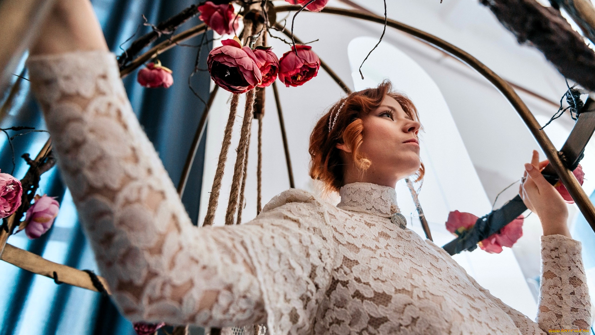 девушки, ира, сокол, образ, косплей, наряд, костюм, платье, кружева, цветы