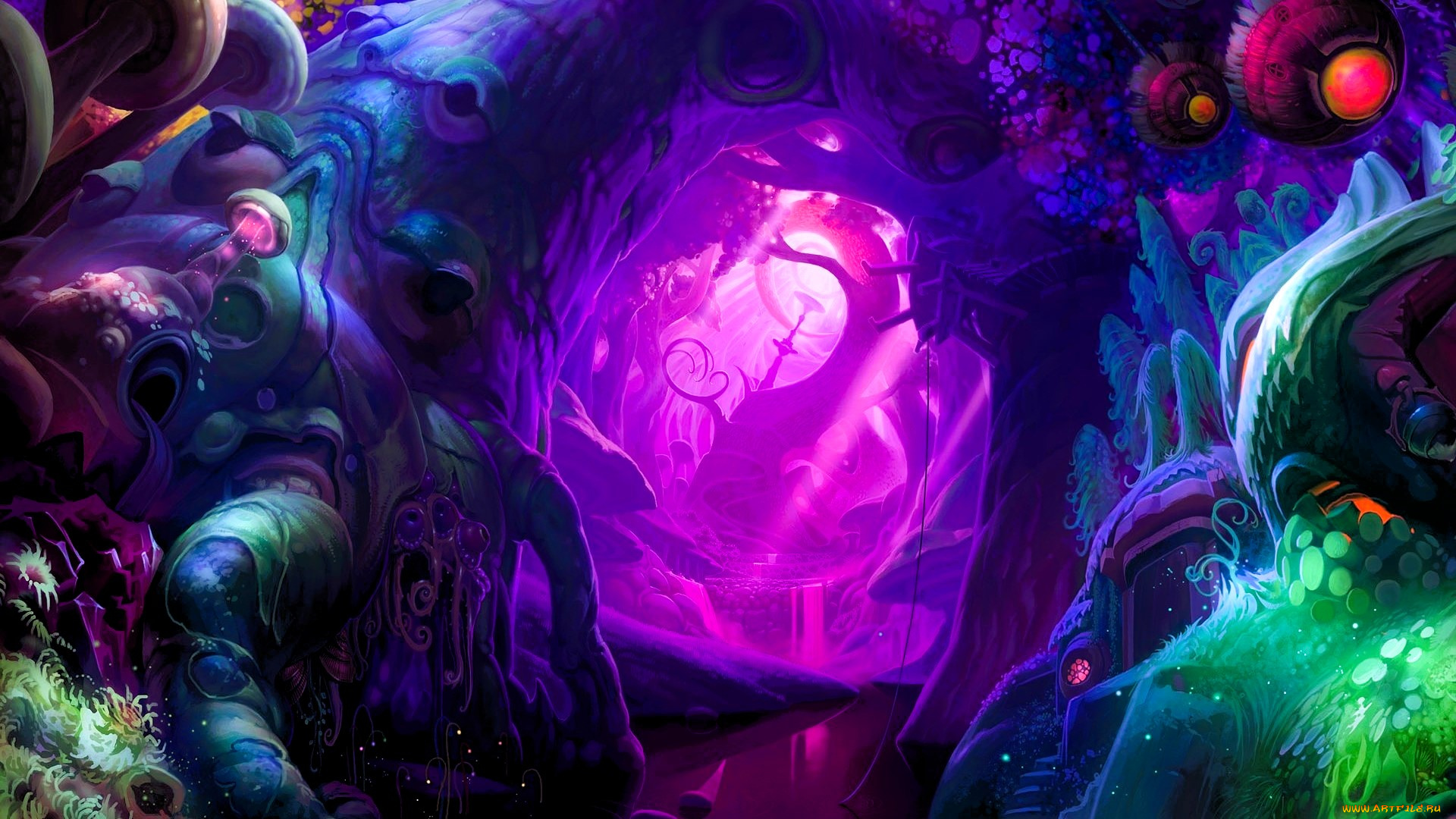 ether, saga, online, видео, игры, лес, грибы, растения, пещера