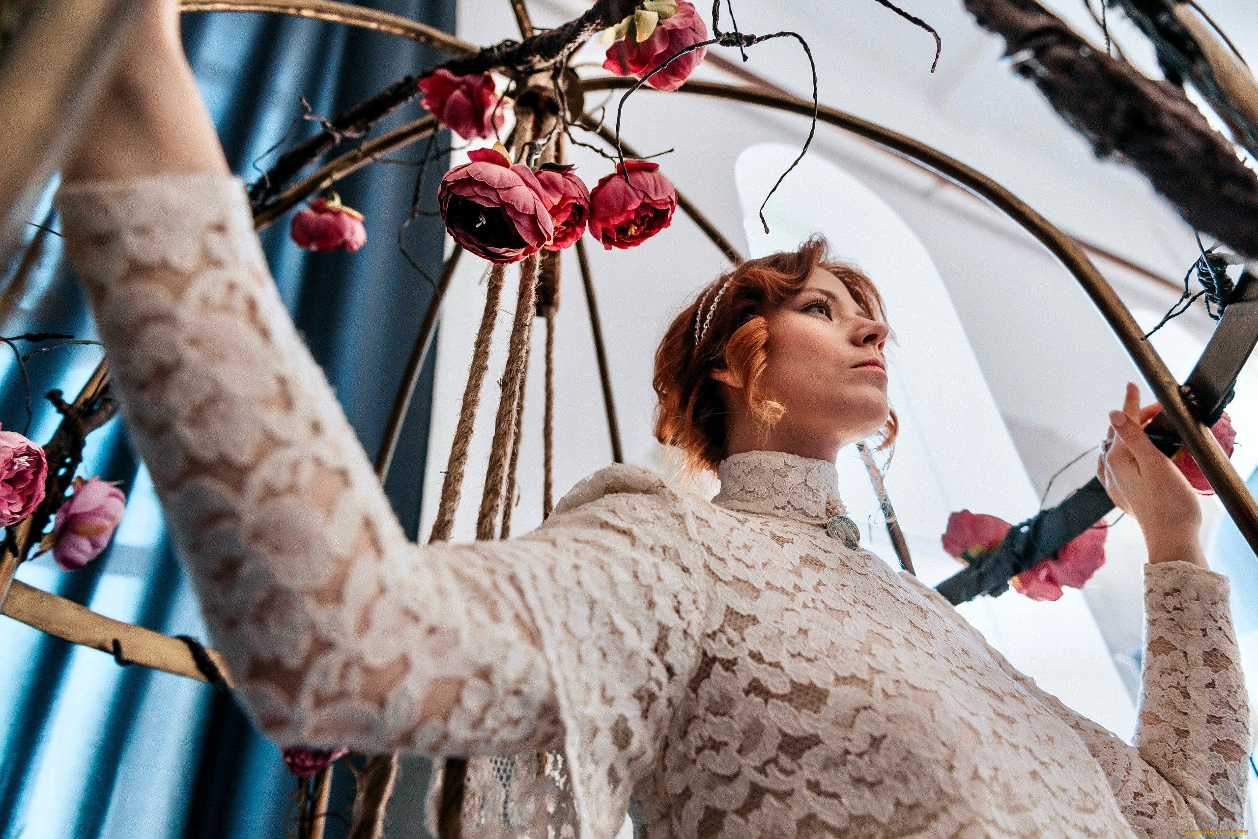 девушки, ира, сокол, образ, косплей, наряд, костюм, платье, кружева, цветы