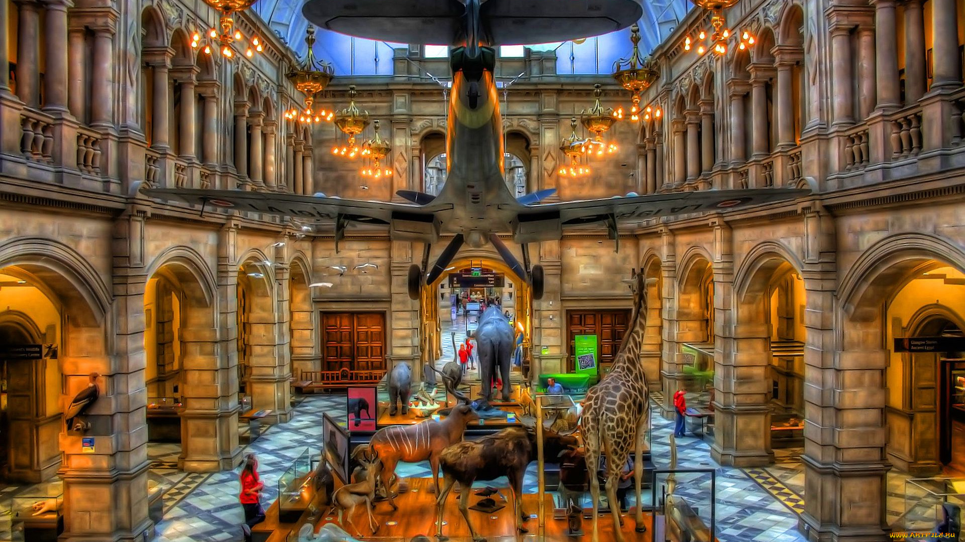 glasgow, art, galleries, интерьер, дворцы, музеи
