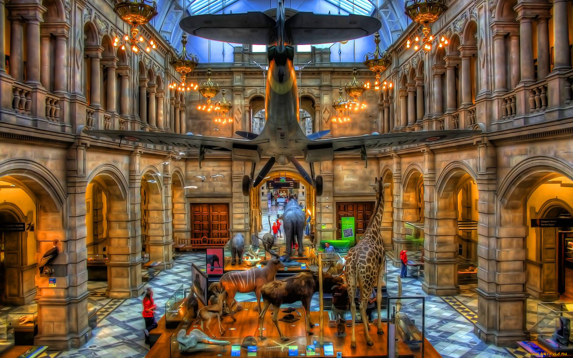 glasgow, art, galleries, интерьер, дворцы, музеи