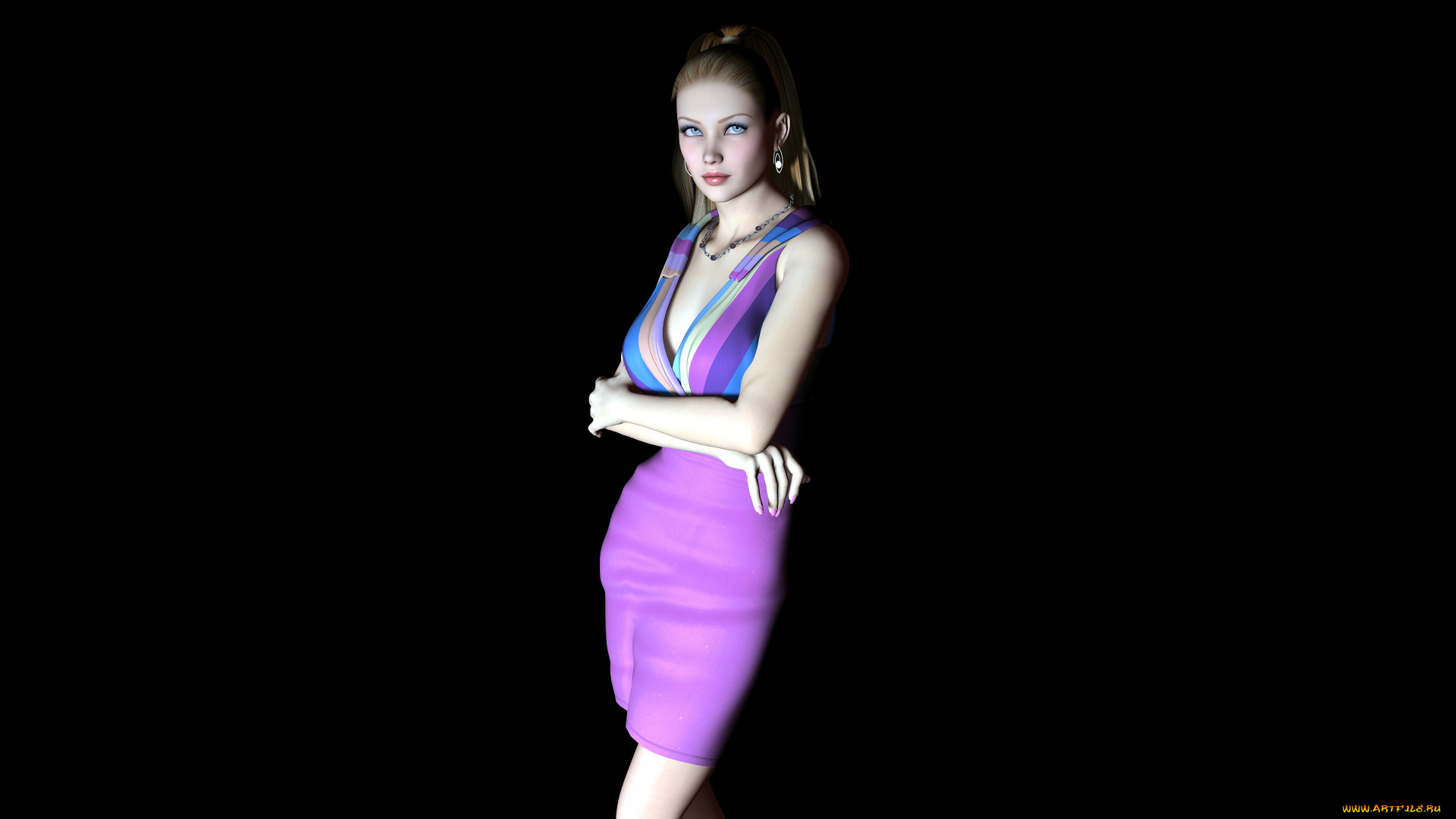 3д, графика, people, люди, взгляд, девушка