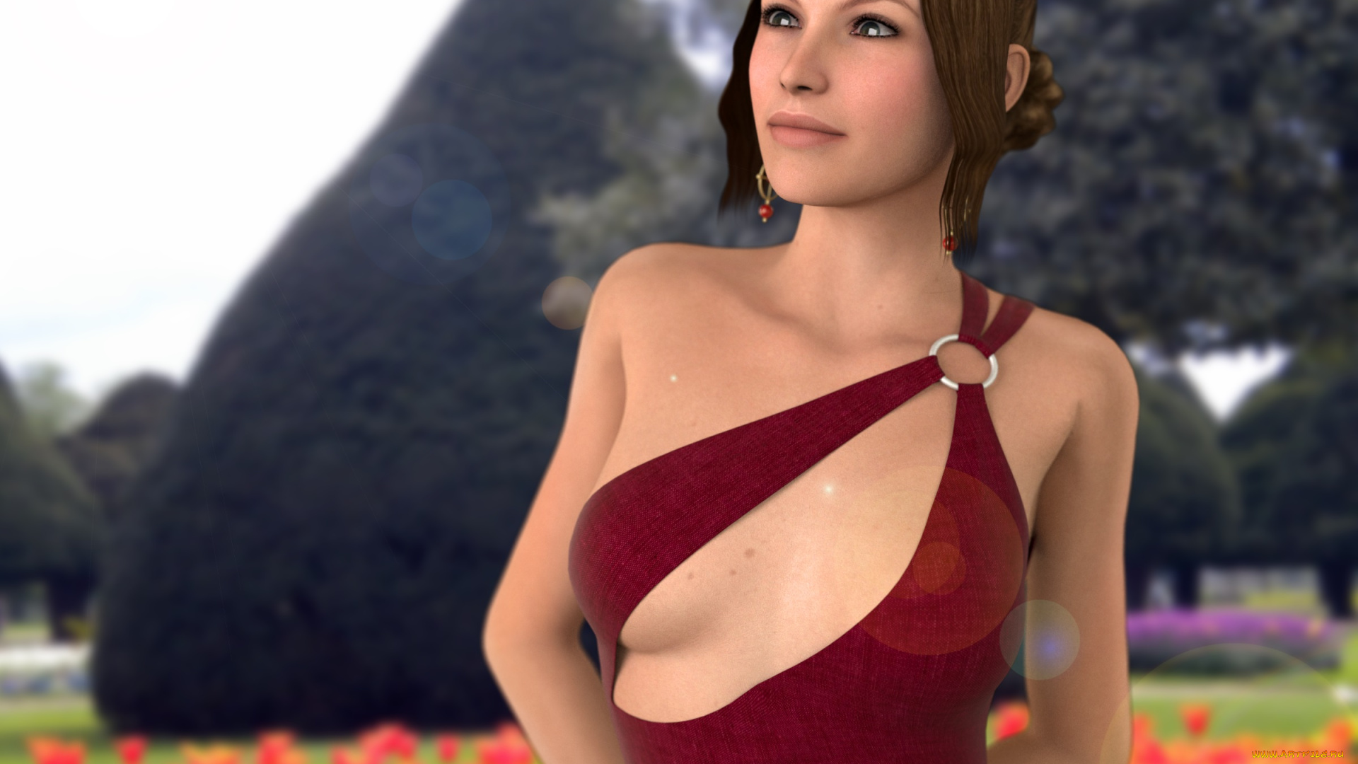 3д, графика, люди, , people, девушка, взгляд