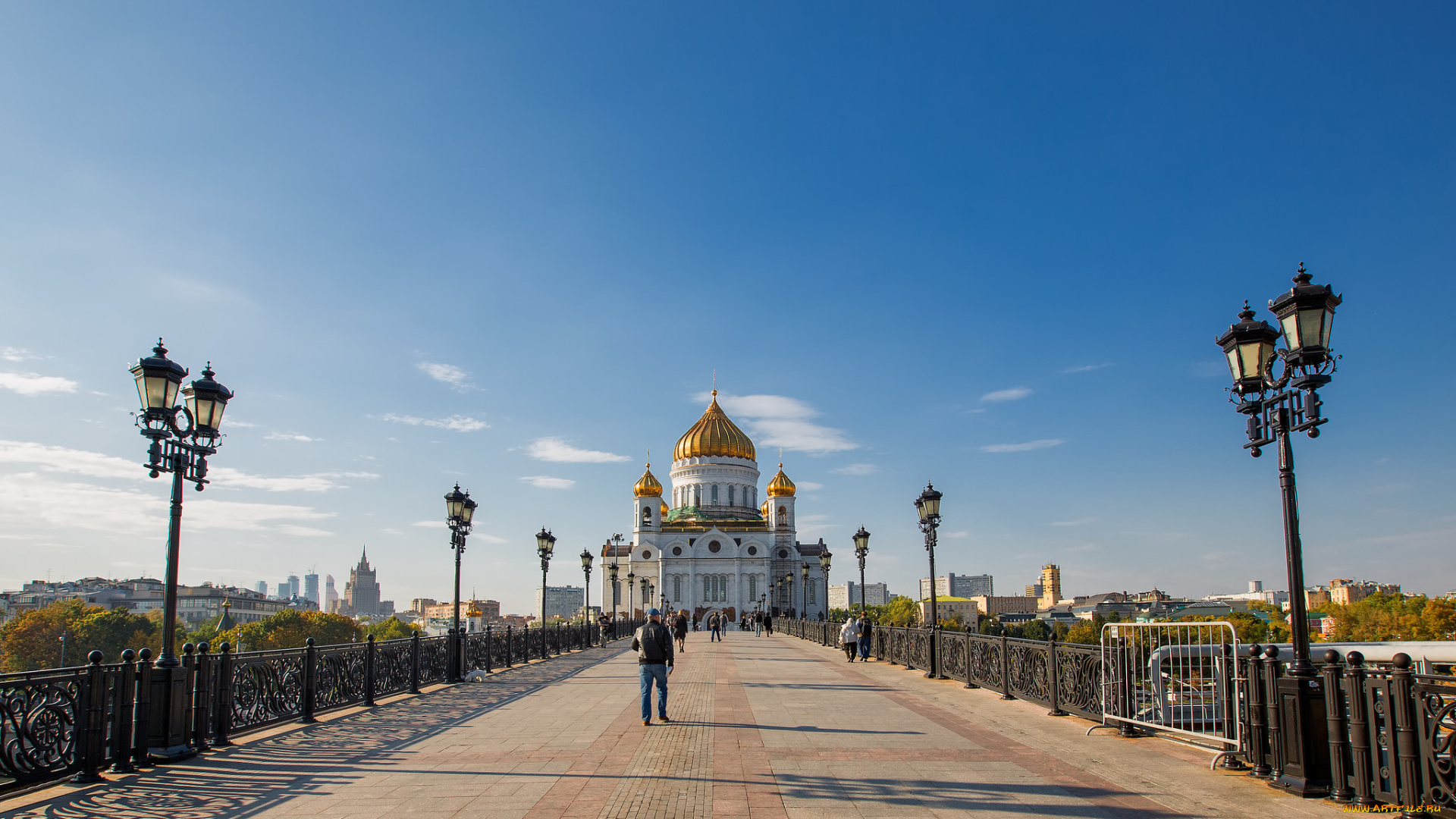 храм, христа, спасителя, города, москва, , россия, мост, храм