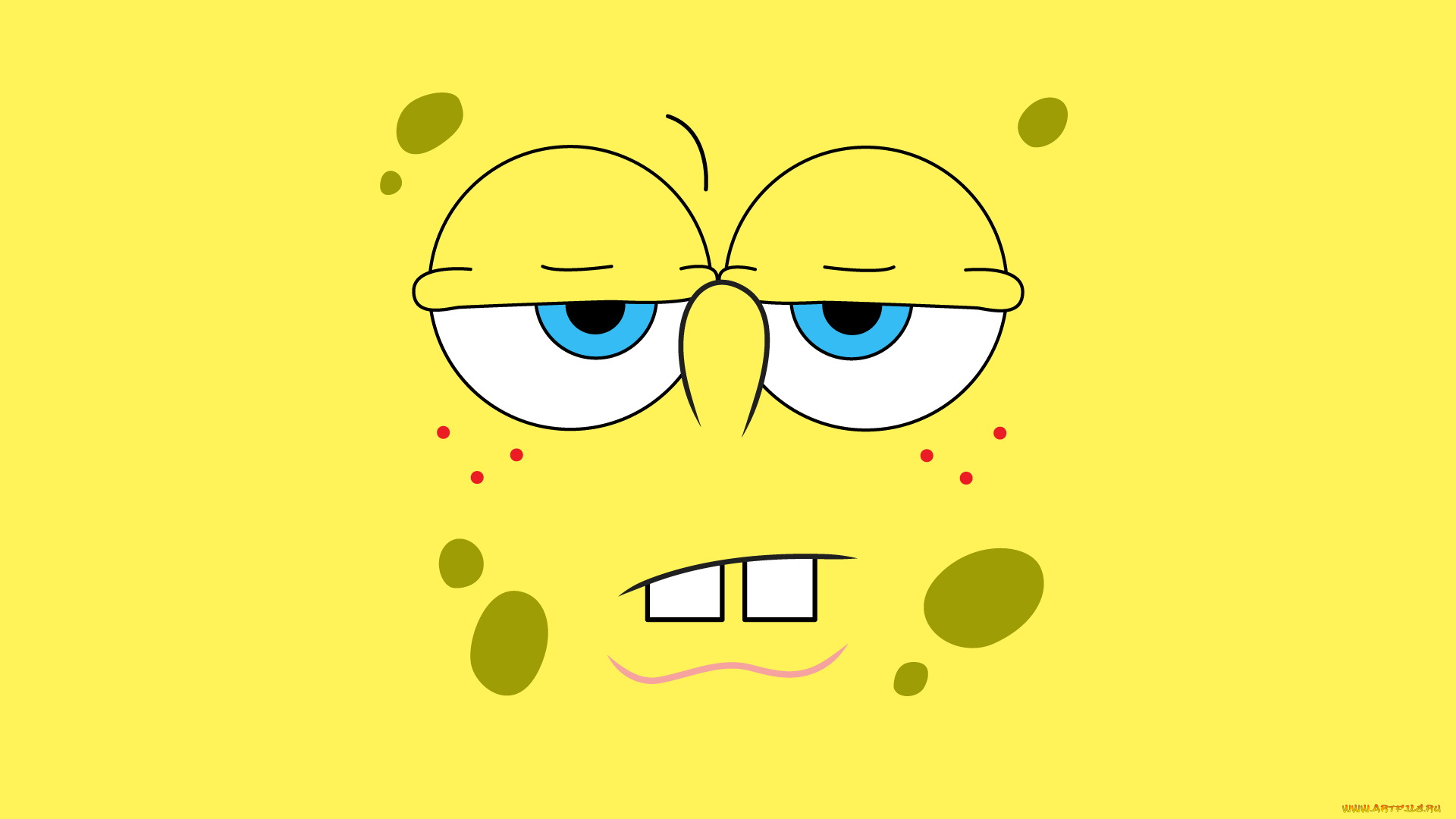 мультфильмы, spongebob, squarepants, фон, глаза, боб, губка
