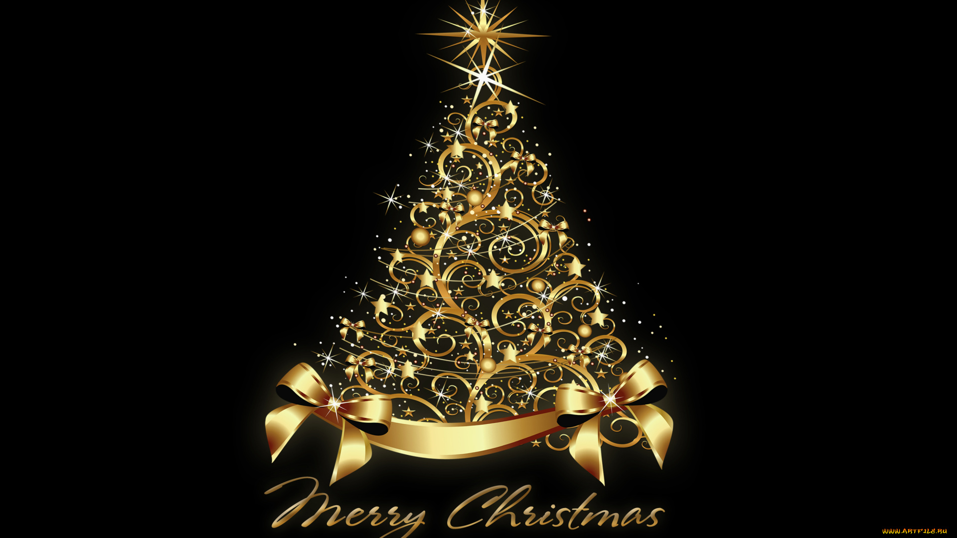 праздничные, векторная, графика, , новый, год, елка, рождество, xmas, tree, golden, новый, год, new, year, merry, christmas