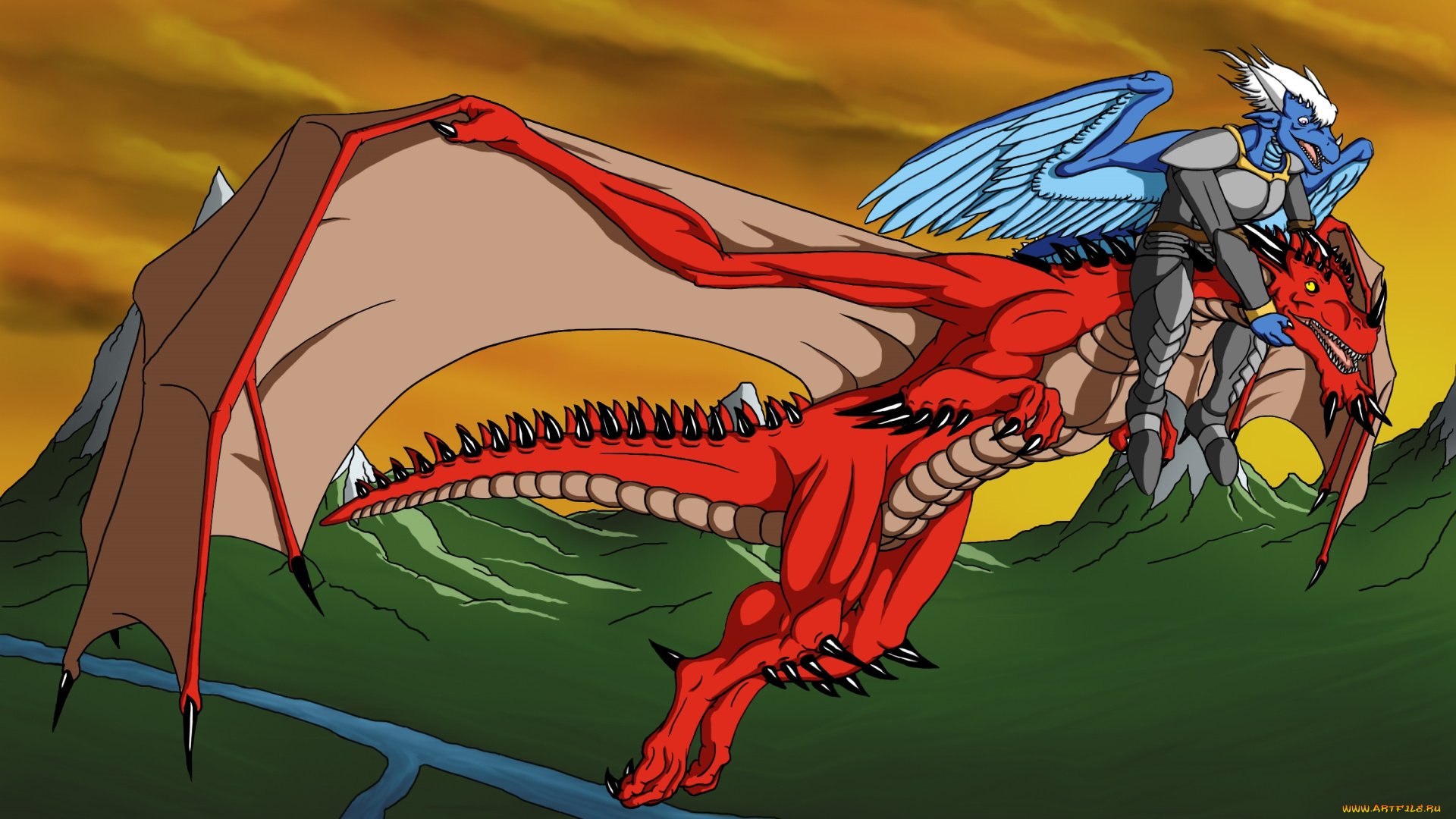 рисованное, животные, , сказочные, , мифические, драконы