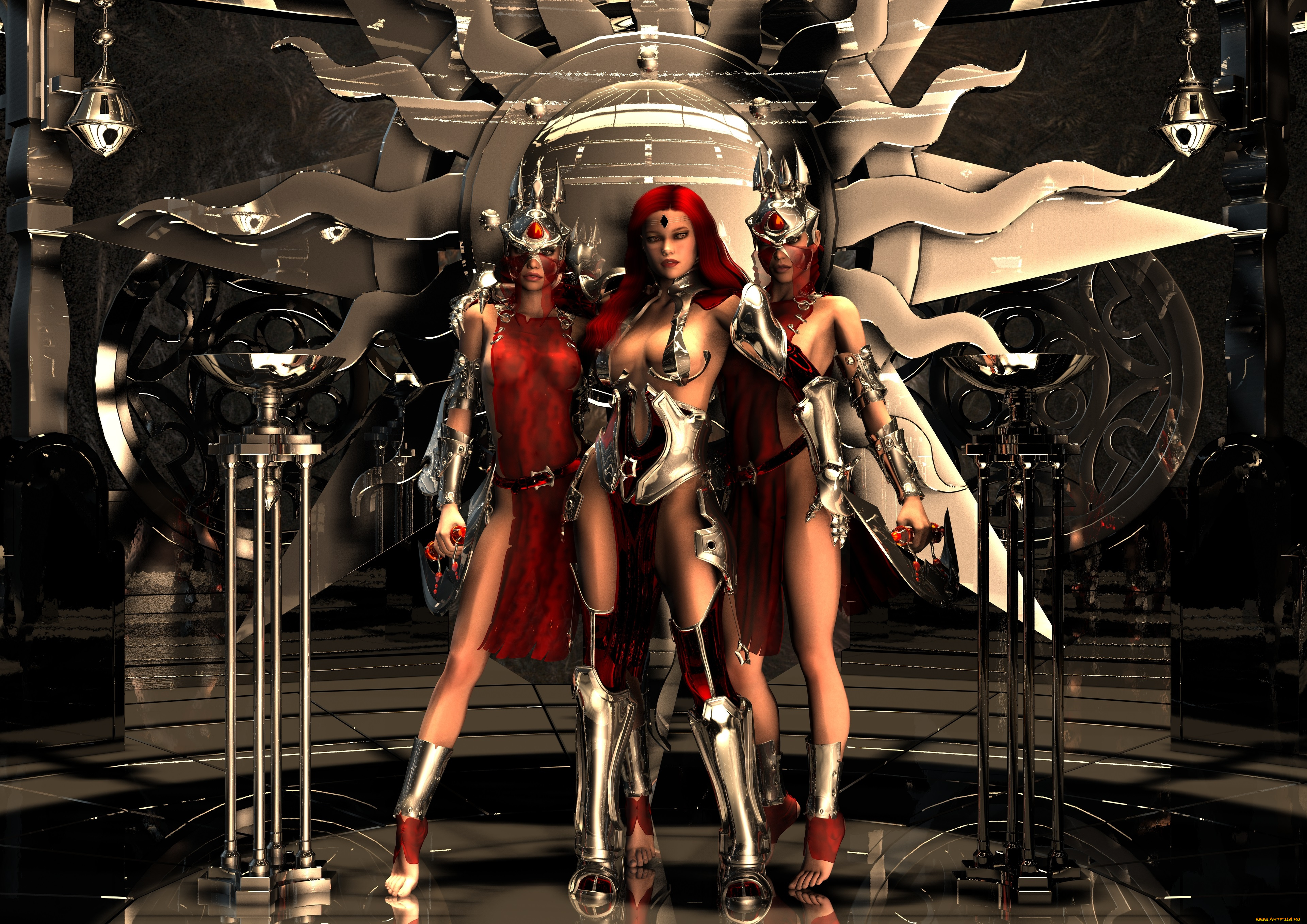 3д, графика, фантазия, , fantasy, взгляд, девушки