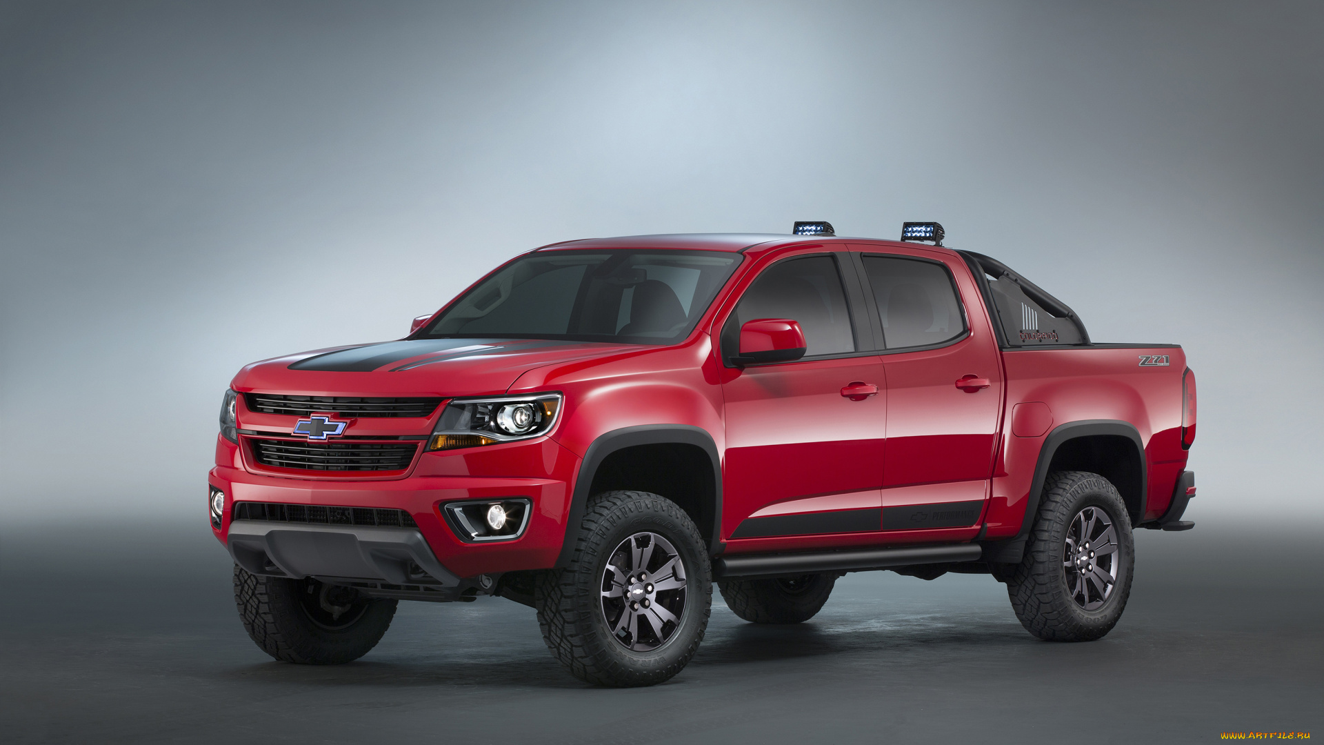 автомобили, chevrolet, красный, 3-0, concept, 2015г, trail, boss, colorado, z71