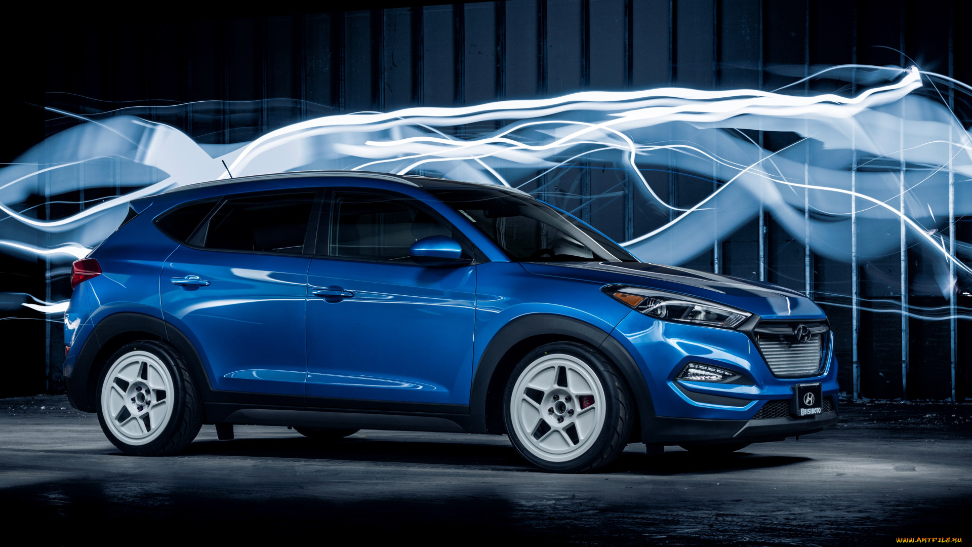 автомобили, hyundai, bisimoto, engineering, tucson, 2015г, синий