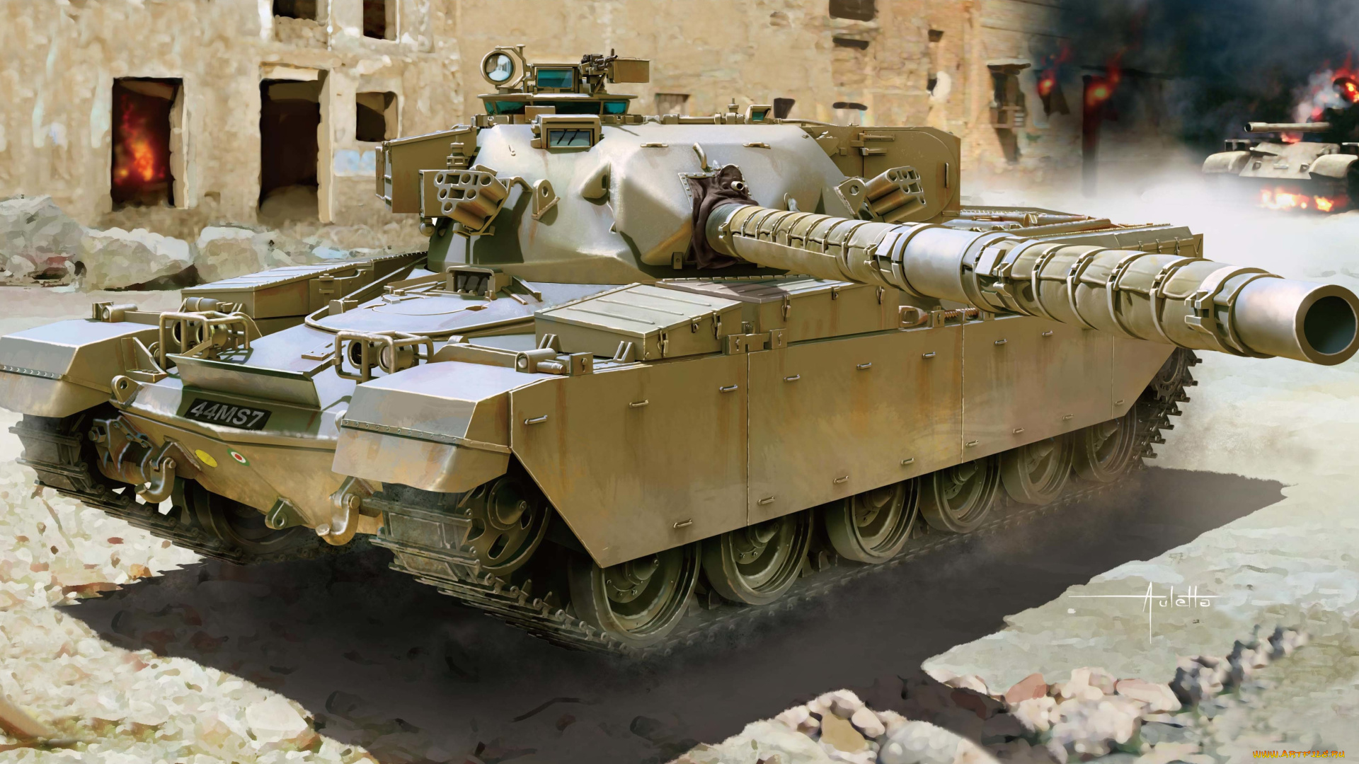 рисованное, армия, танк