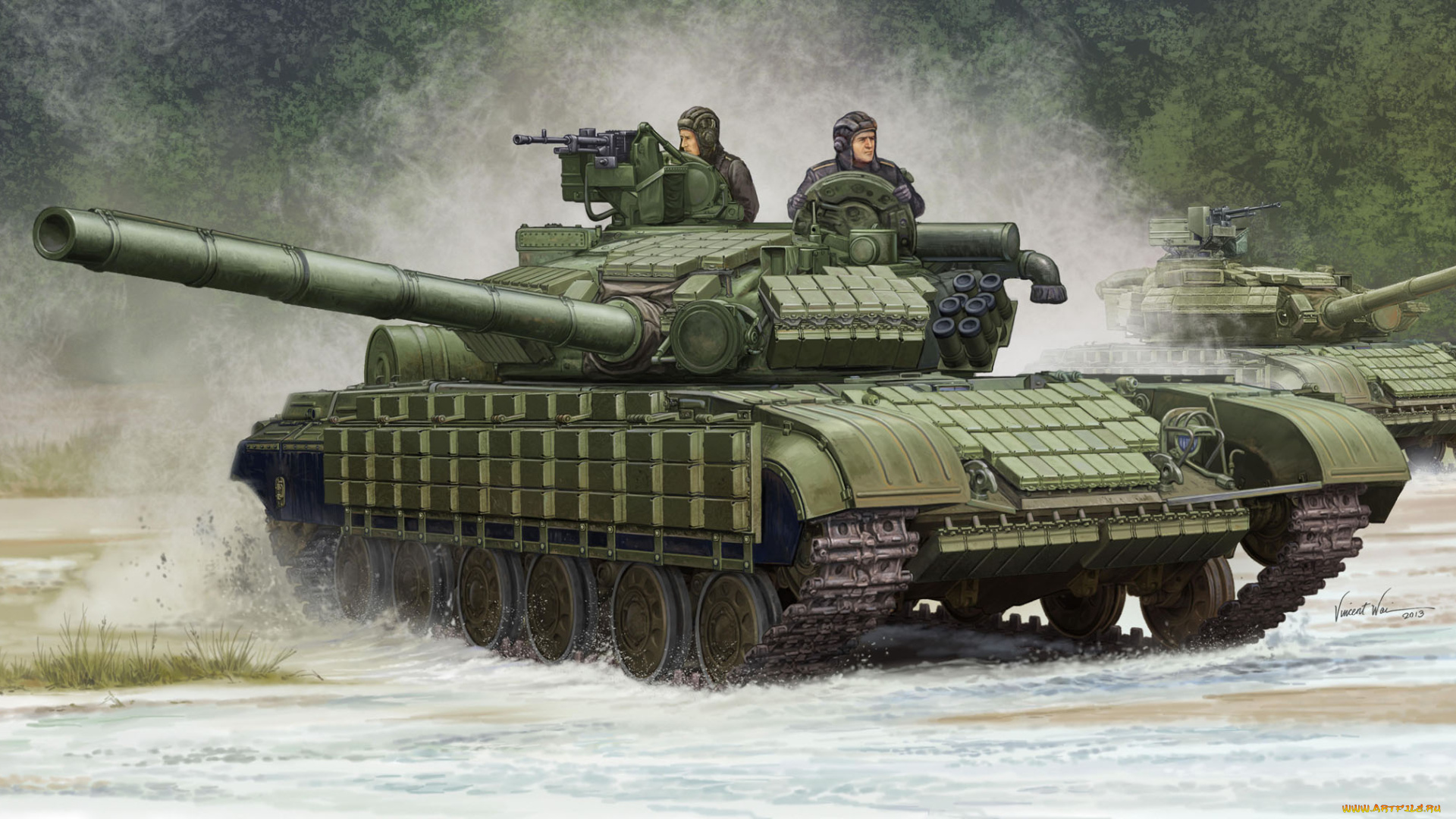 рисованное, армия, танки