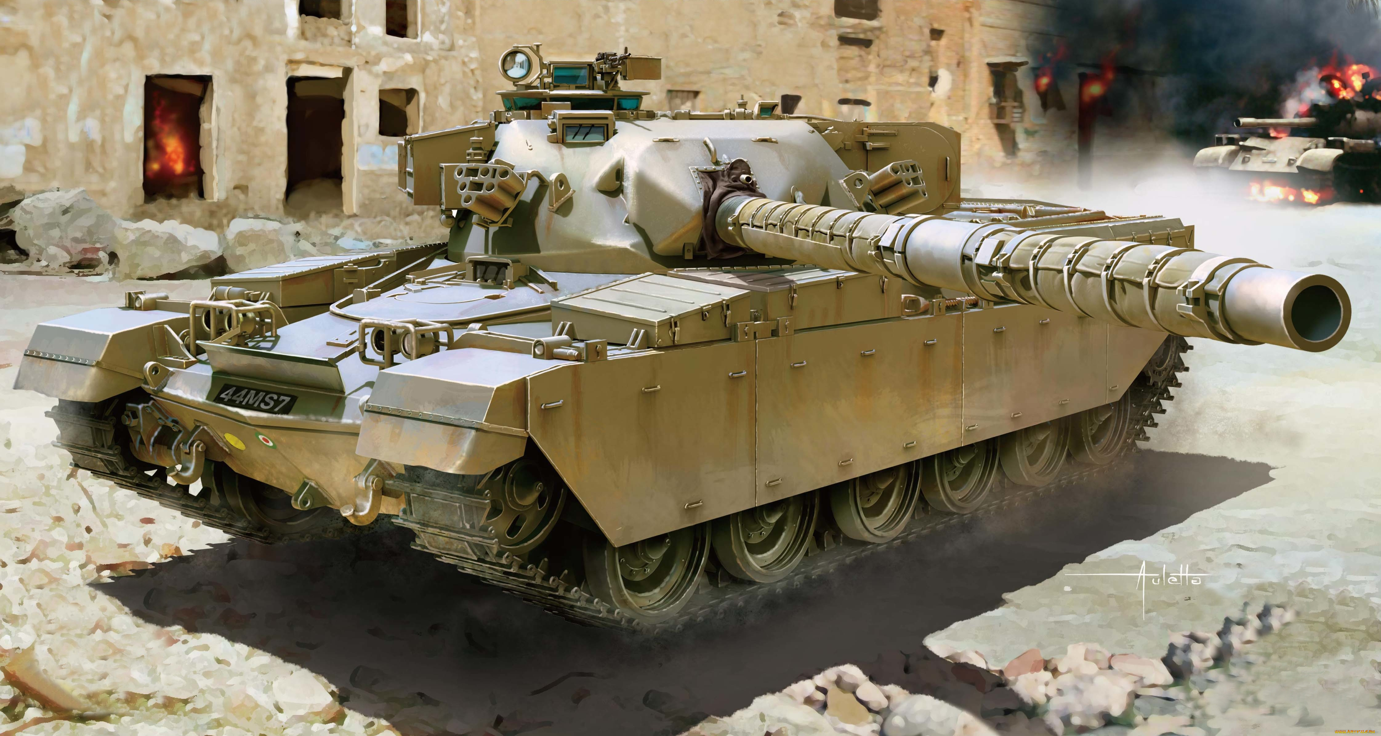 рисованное, армия, танк