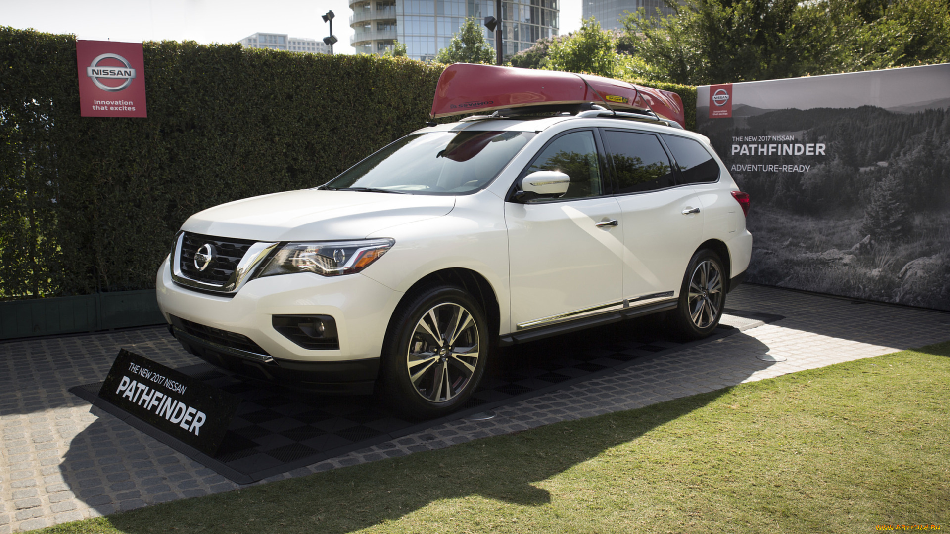 nissan, pathfinder, 2017, автомобили, выставки, и, уличные, фото, белый, 2017, pathfinder, nissan