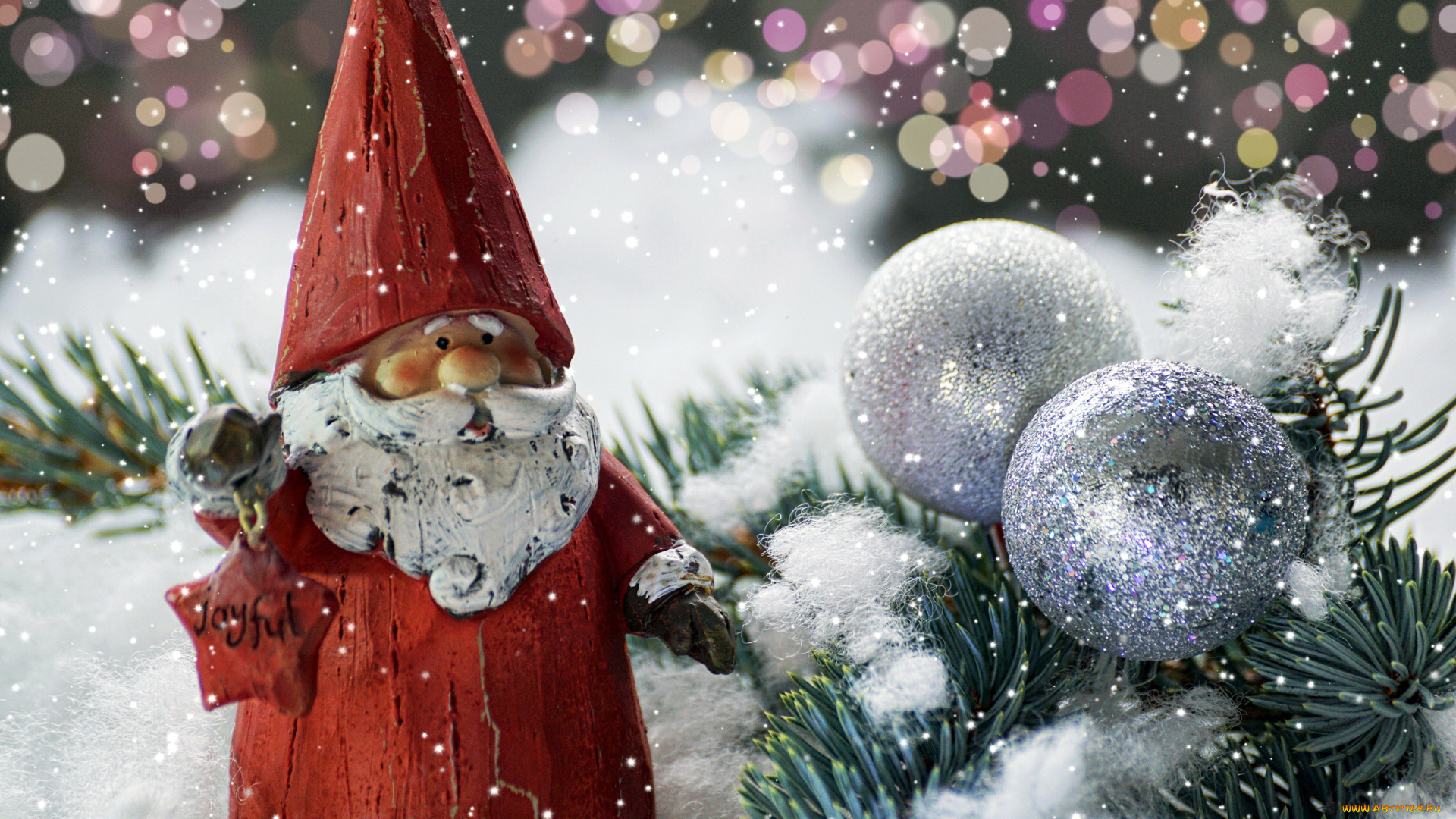 праздничные, дед, мороз, , санта, клаус, фигурка, шарики