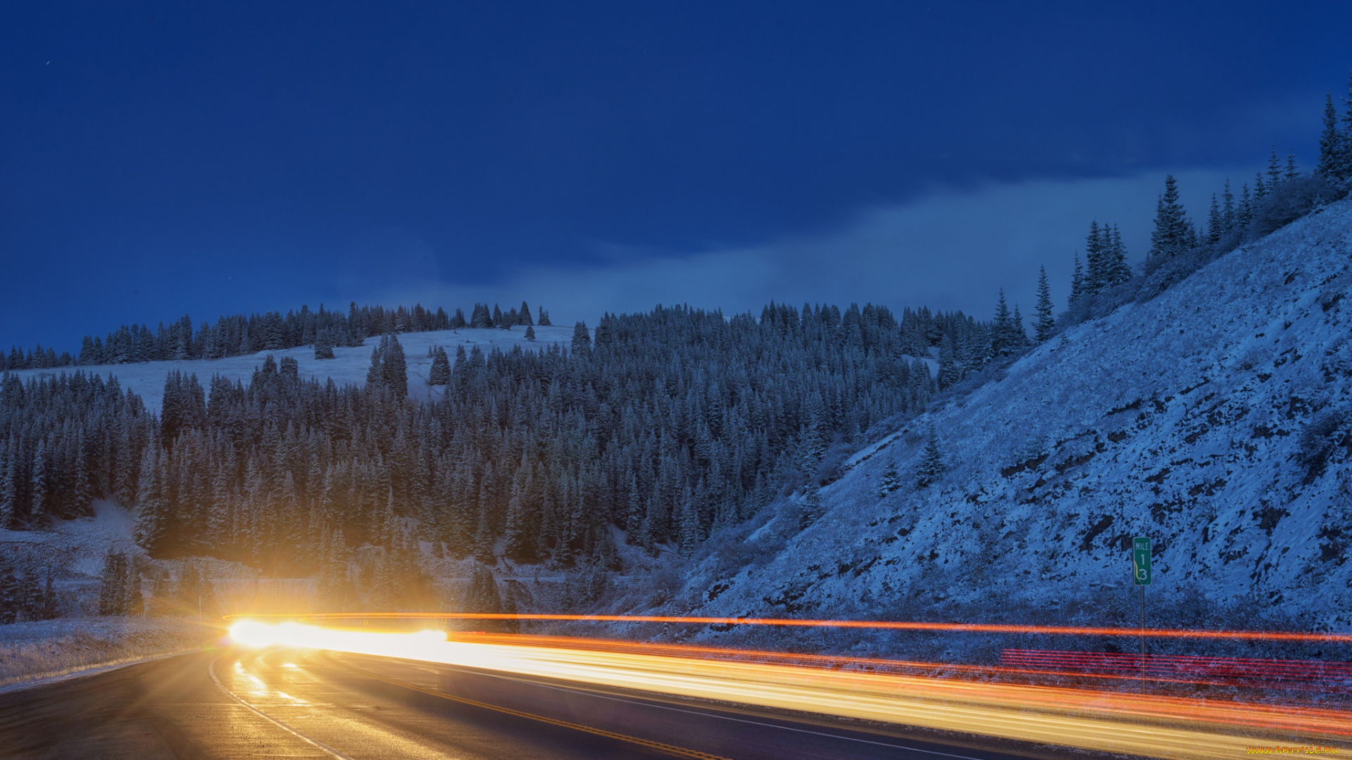 природа, дороги, дорога, copper, mountain, свет, фар, колорадо, горы, colorado, лес