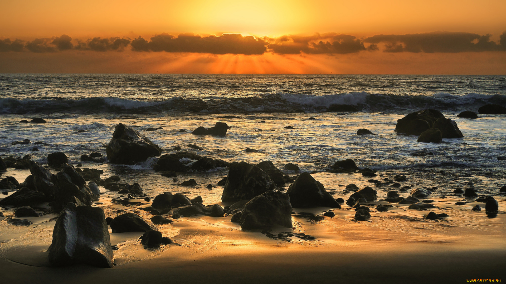 природа, побережье, простор