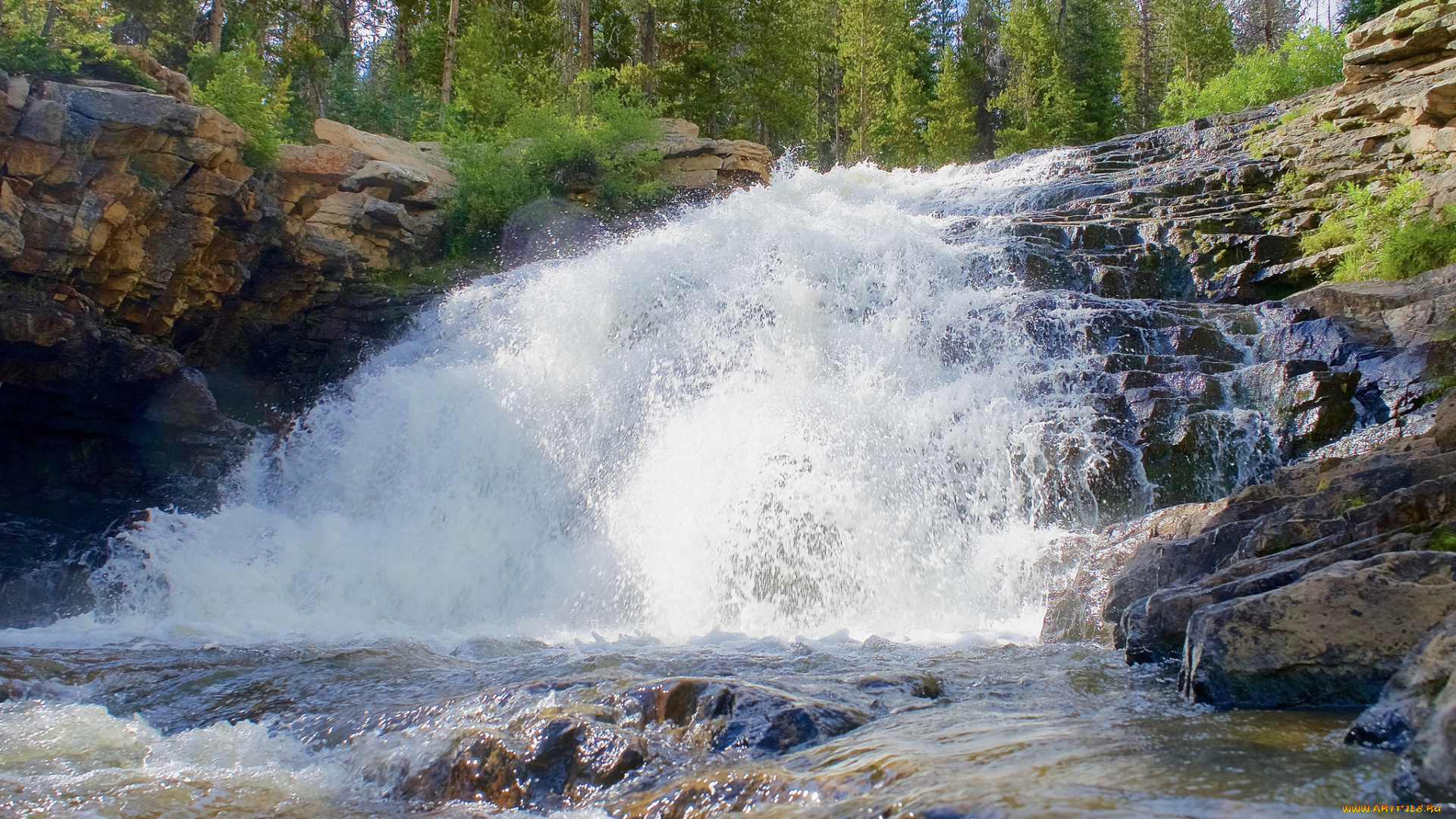 природа, водопады, простор